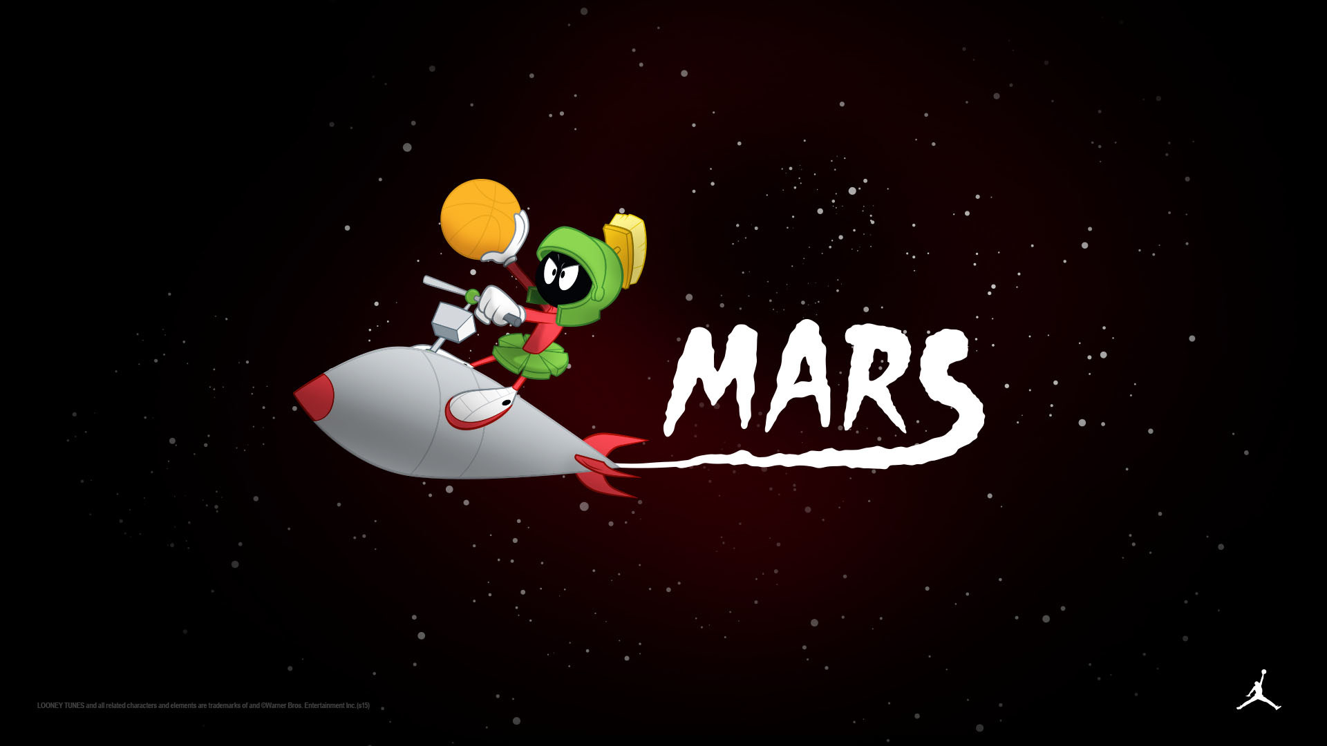 1920x1080 Marvin the Martian on spaceship headed to Mars with basketball desktop  wallpaper - Jordan