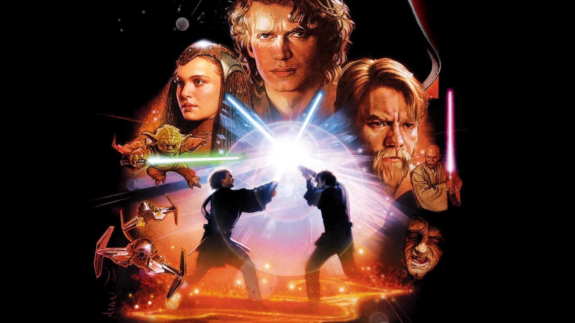 1920x1080 Movies Star Wars Episode III - The Revenge Of Sith Anakin Skywalker Padme  Amidala Obi-Wan Kenobi