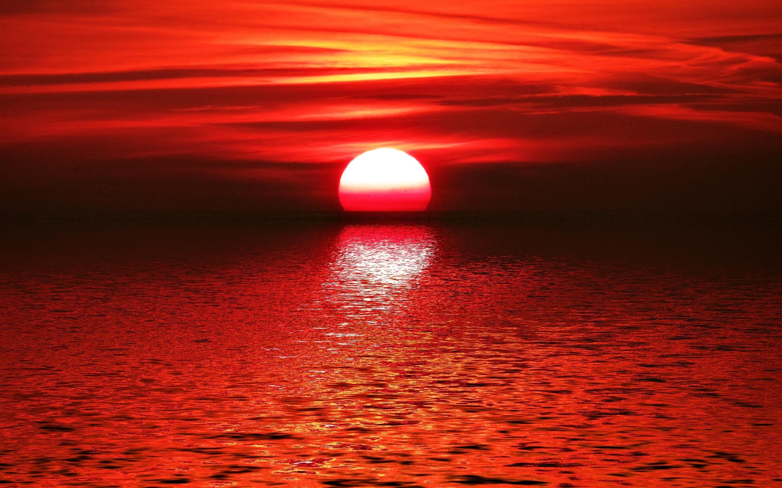 2560x1600 Beautiful Red Sunset HD Wallpaper