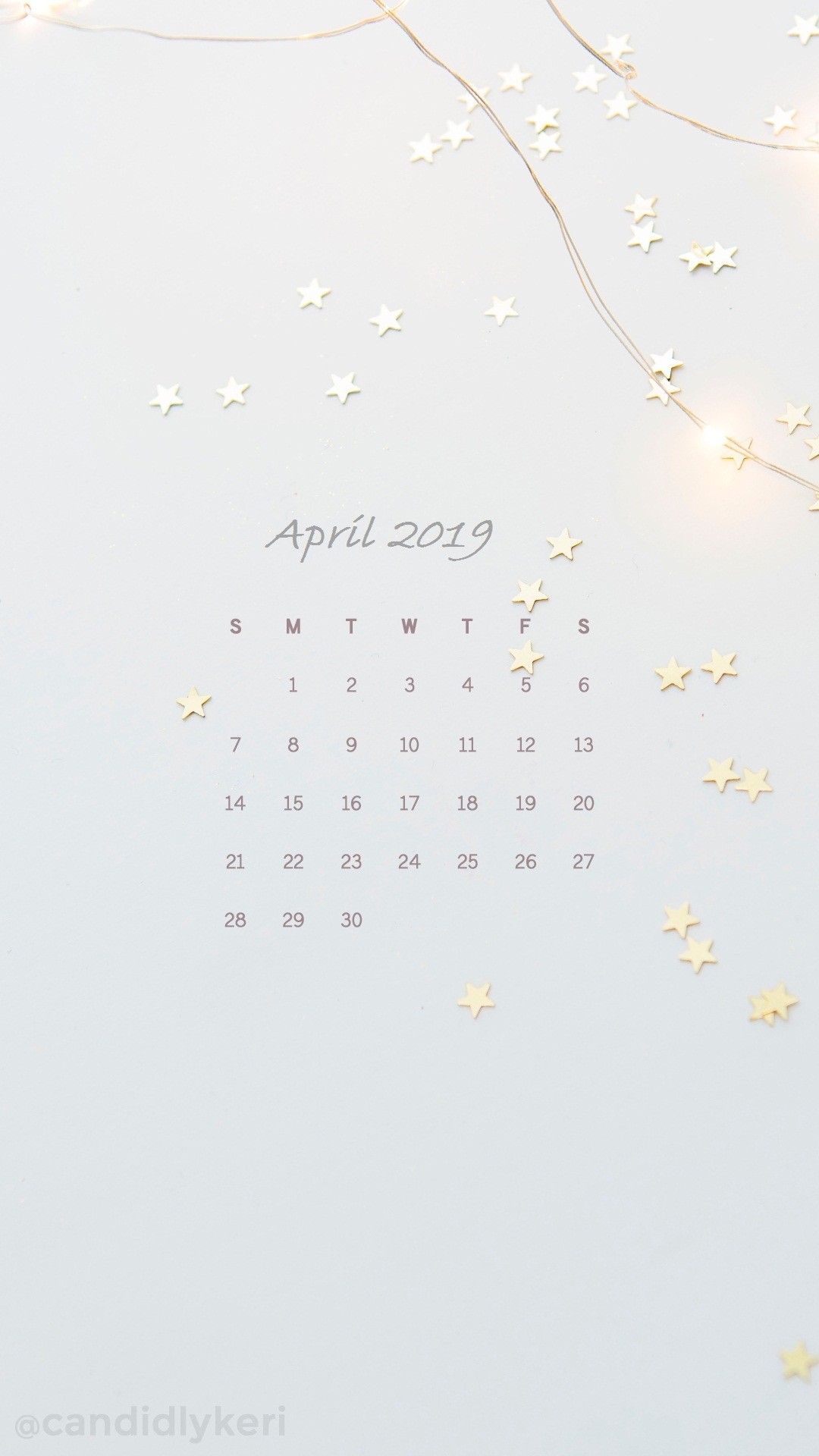 1080x1920 April 2019 iPhone Calendar Wallpaper