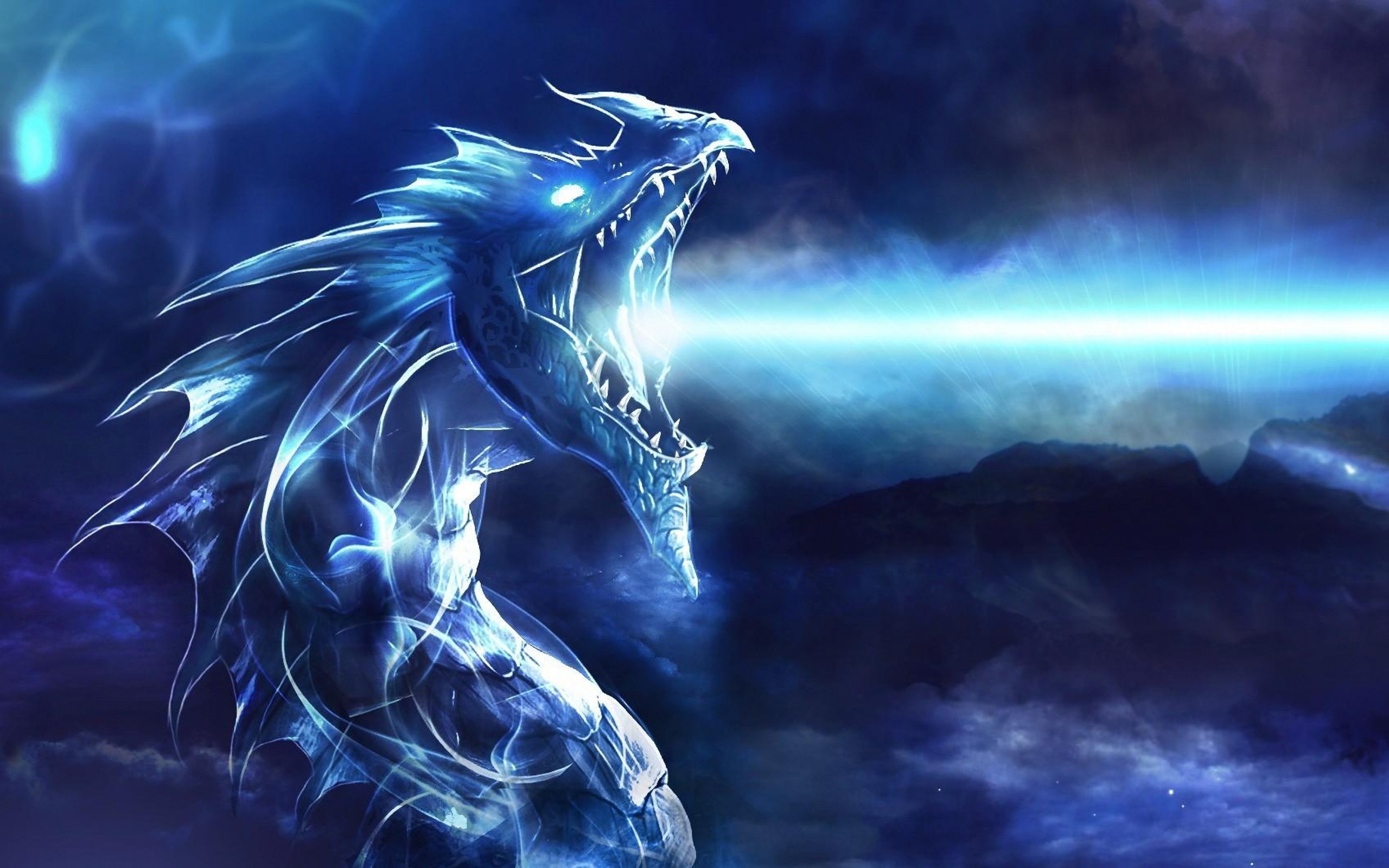 2560x1600 Blue Dragon 1336x768 Resolution