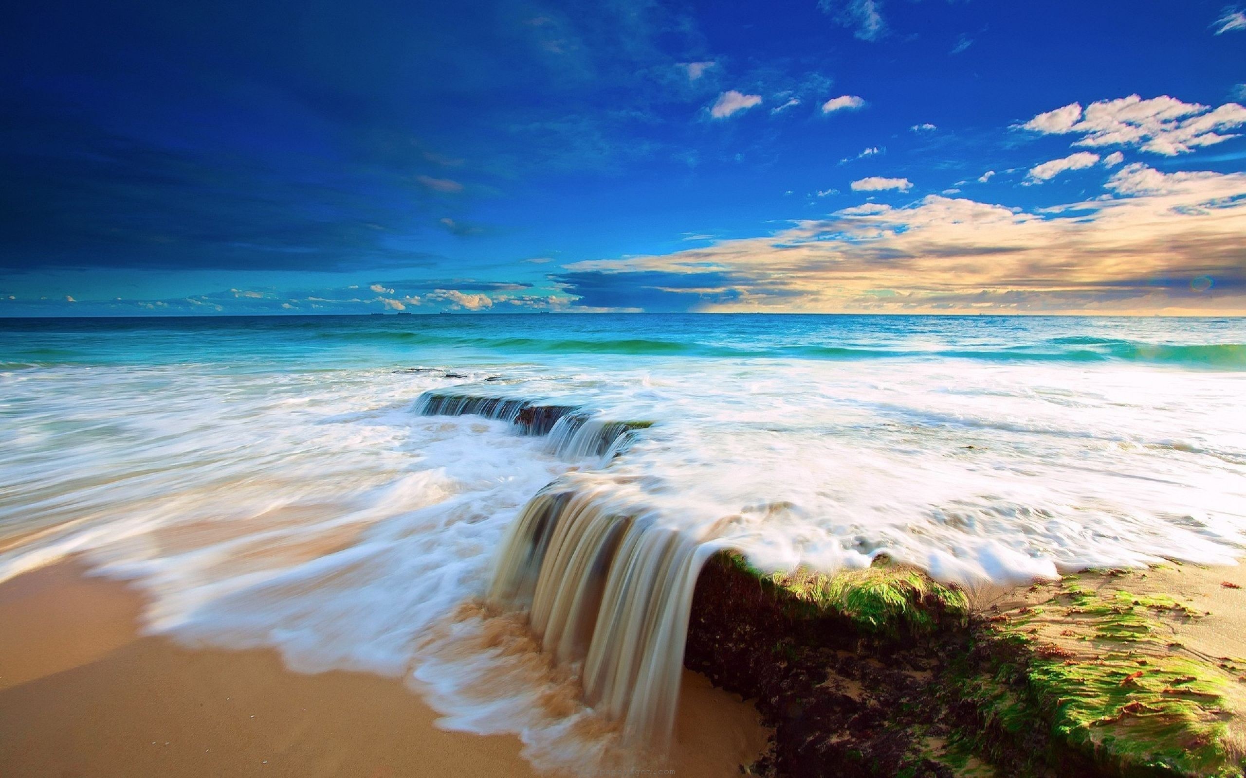 2560x1600 Beautiful Beach Ocean Water HD Wallpaper Download awesome, Nice and High  Quality #HD #