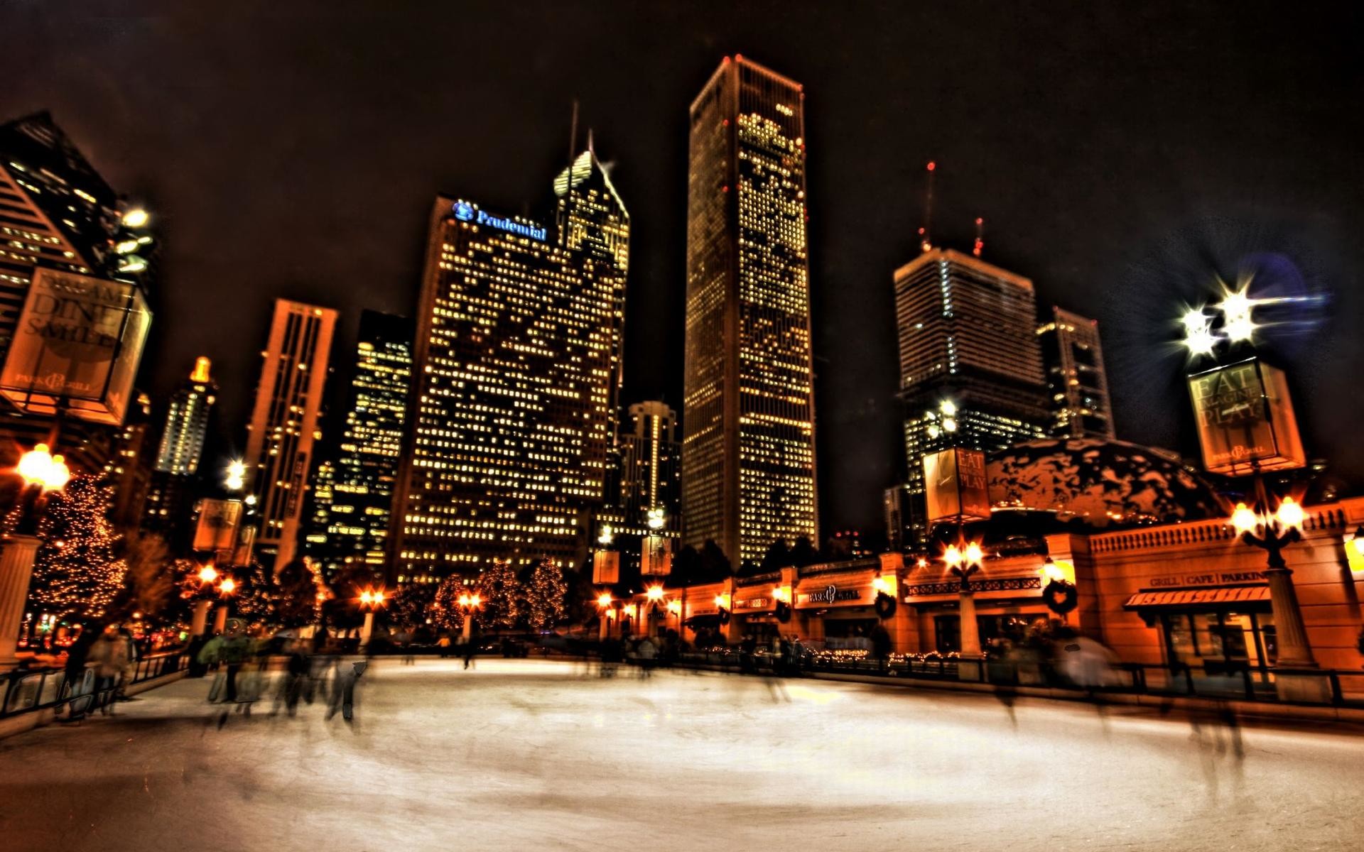 1920x1200 Chicago Ice Skating HD wallpaper