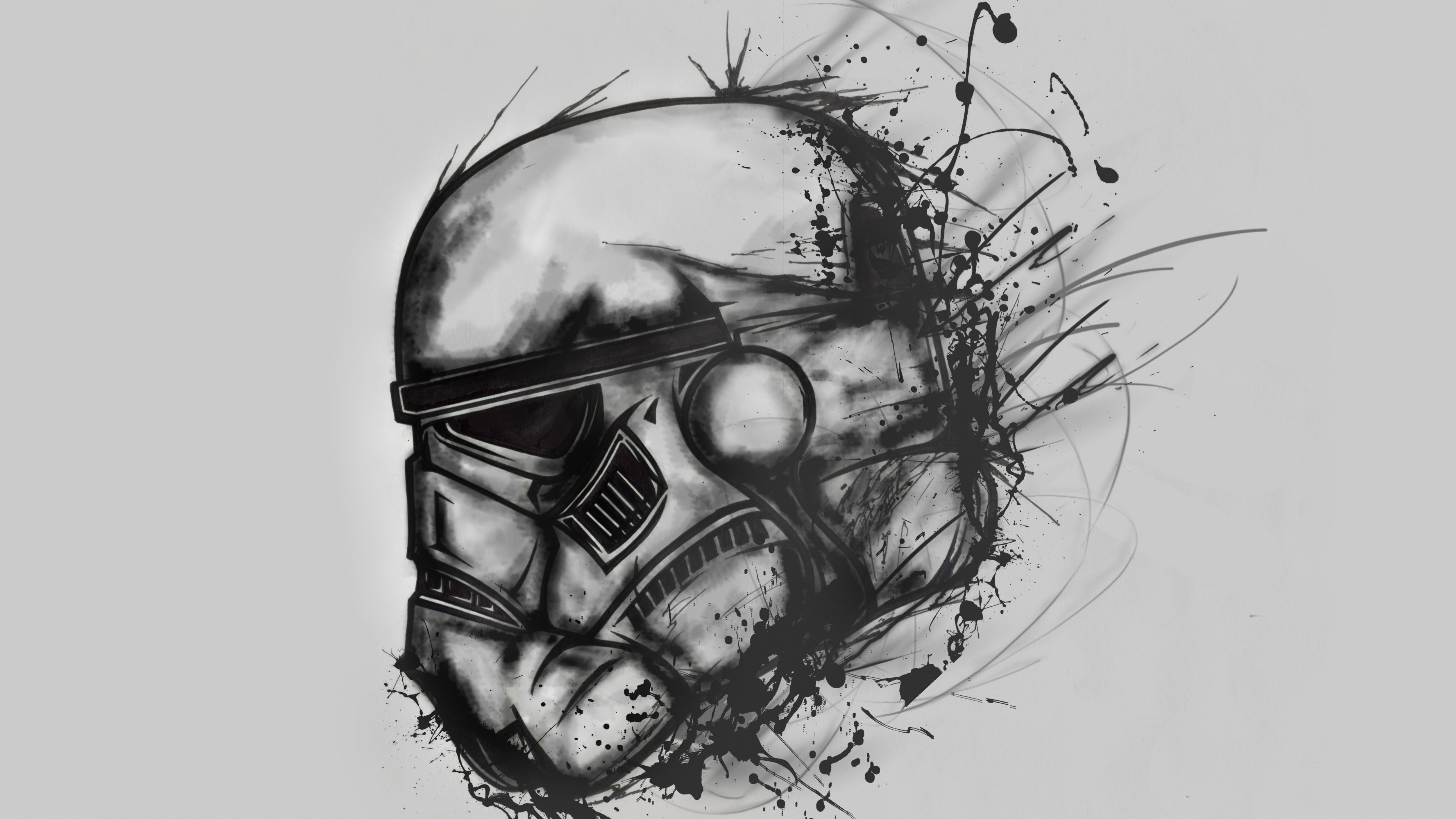 3554x1999  px drawing Movie Art Star Wars stormtrooper Art HD Wallpaper