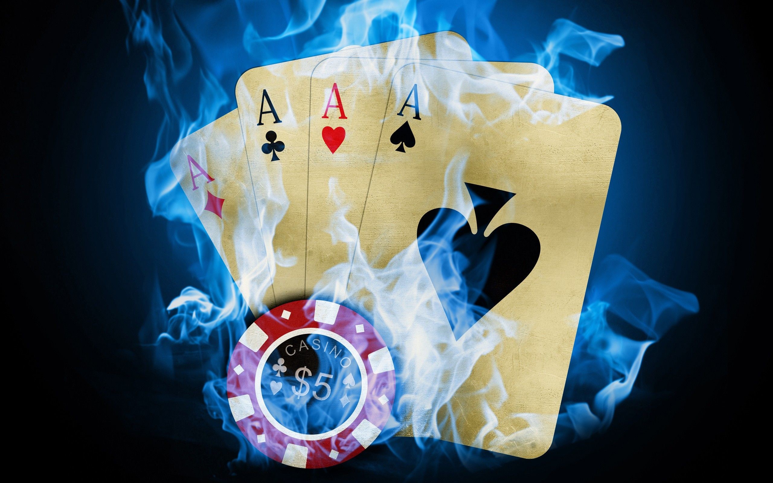 2560x1600 cards, flames, blue, fire, poker, Ace, chip, token :