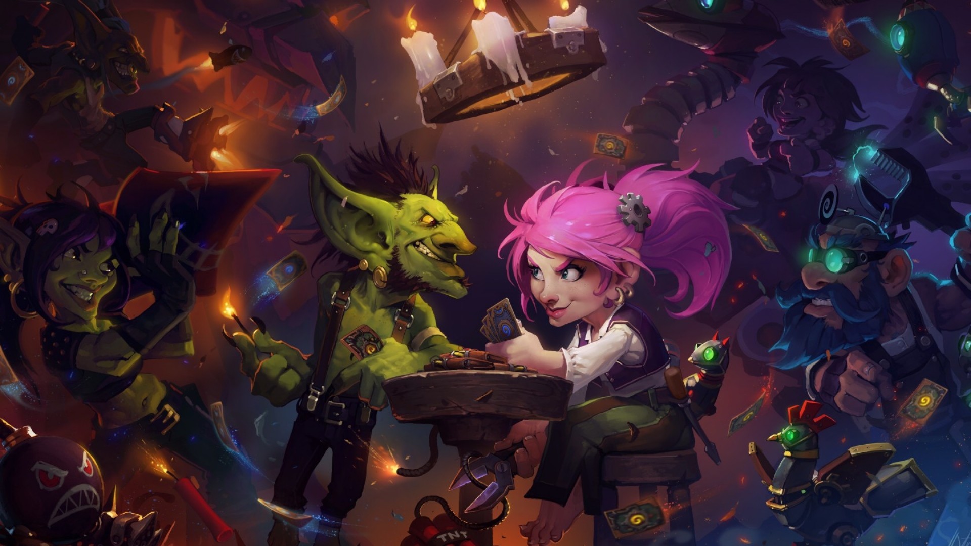 1920x1080 Preview wallpaper hearthstone, hearthstone heroes of warcraft, activision  blizzard, gnomes, goblins,