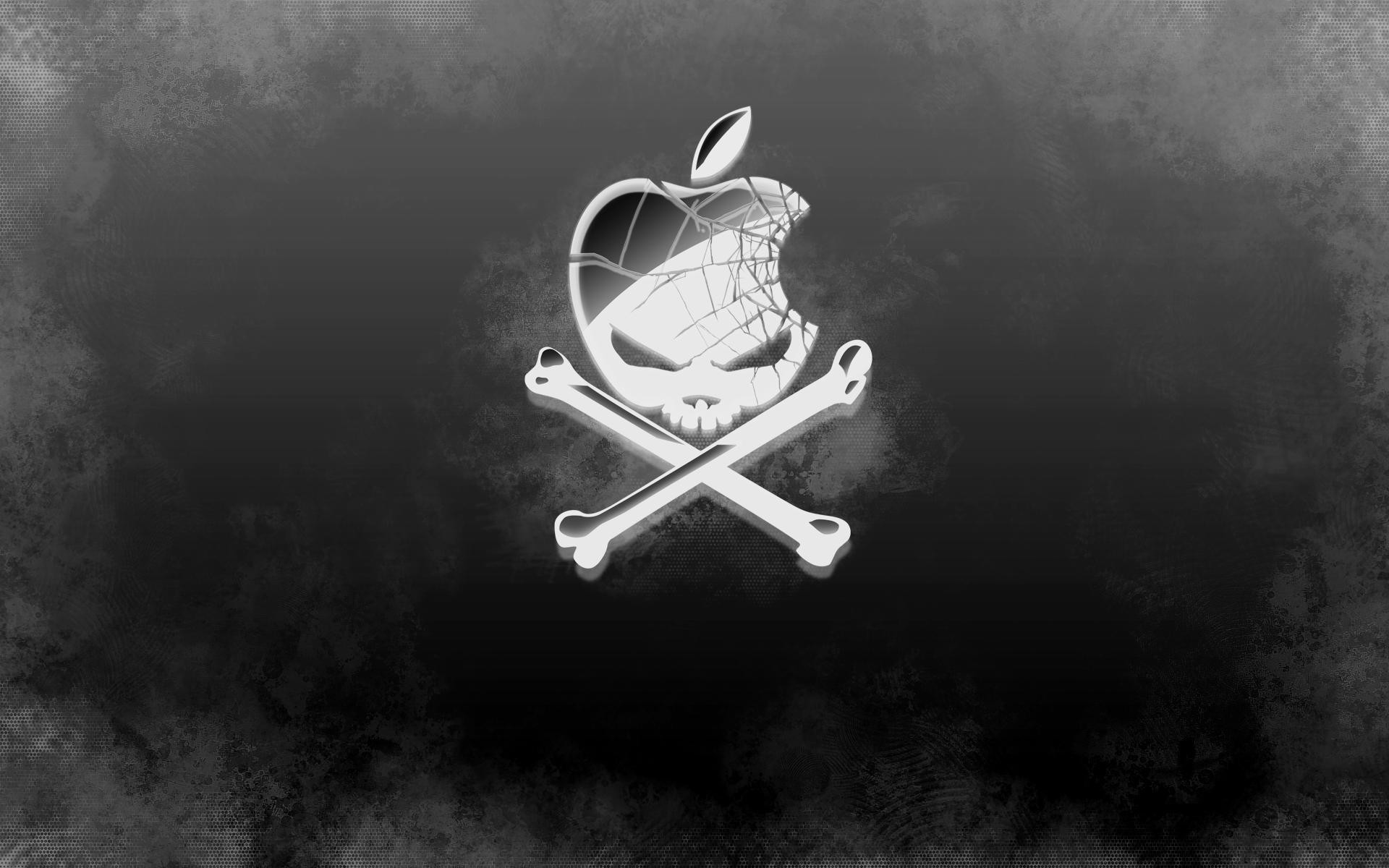 1920x1200 Apple Skull Logo Download Cool Silver Skull Apple Logo Wallpaper .
