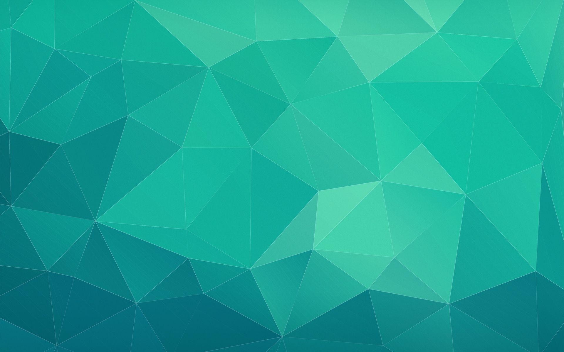 1920x1200 HD Blue and green triangles Wallpaper