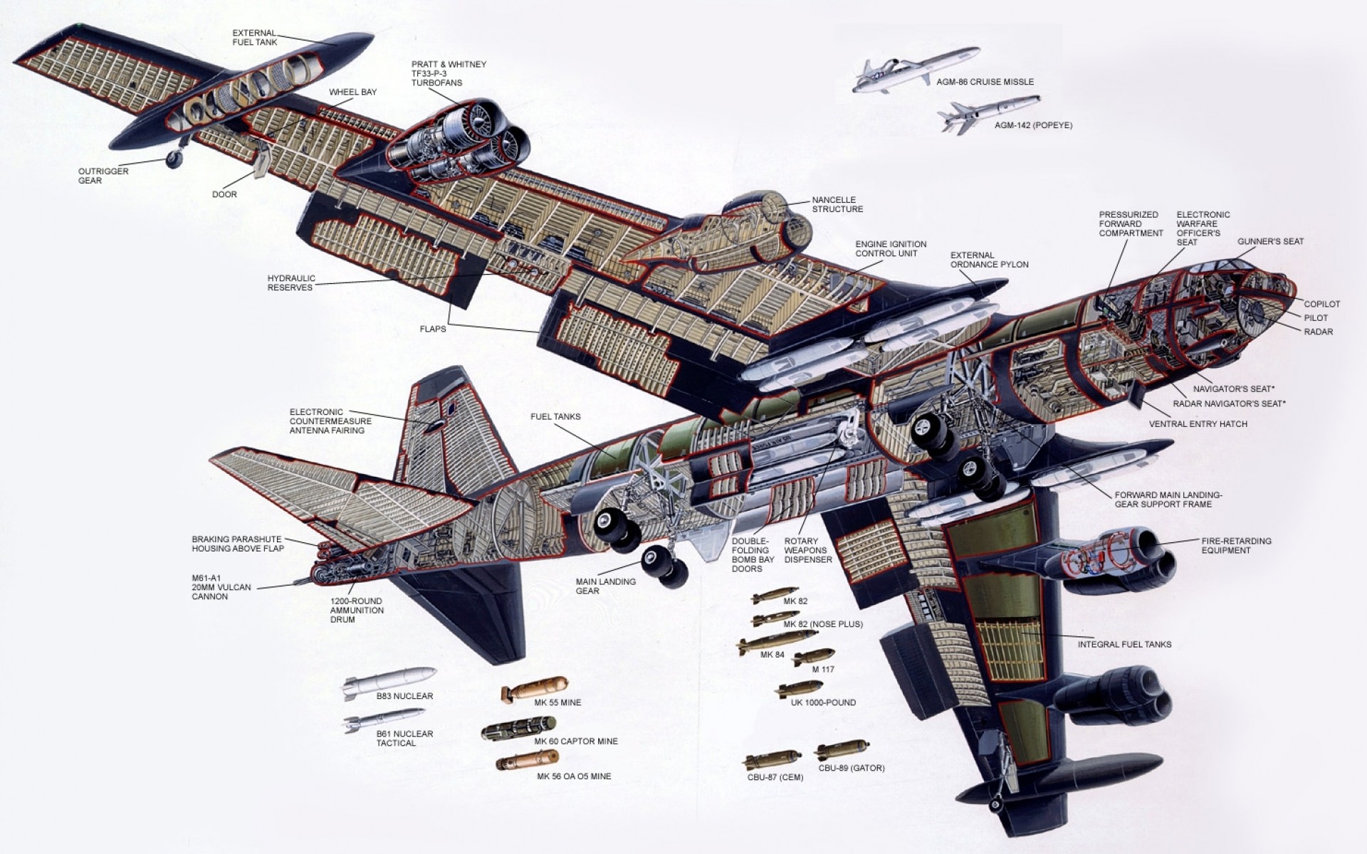 1920x1200 Download Wallpaper Â· Back. bomber infographics b52 stratofortress ...