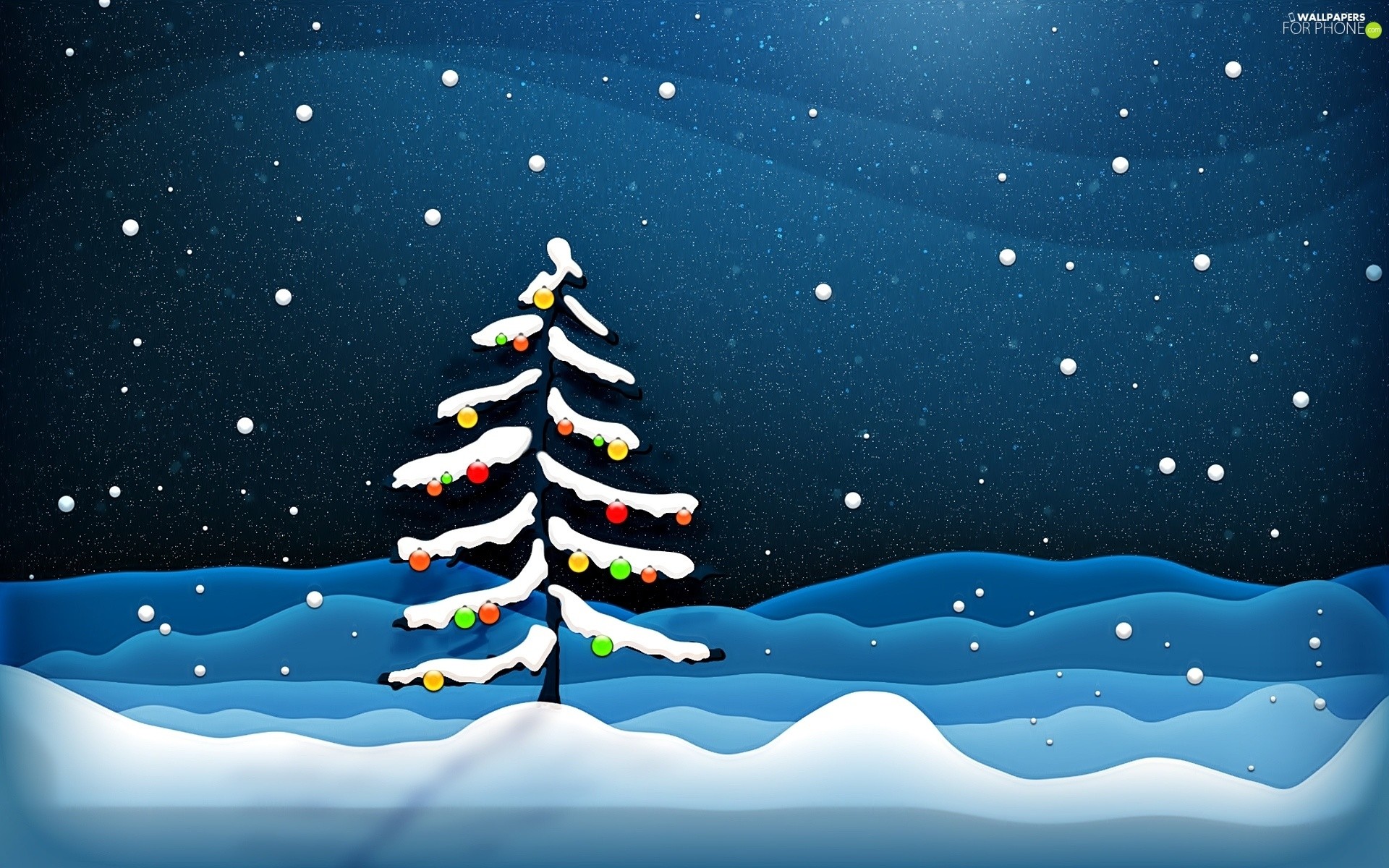 1920x1200 Backgrounds . snow, graphics, Christmas, christmas tree