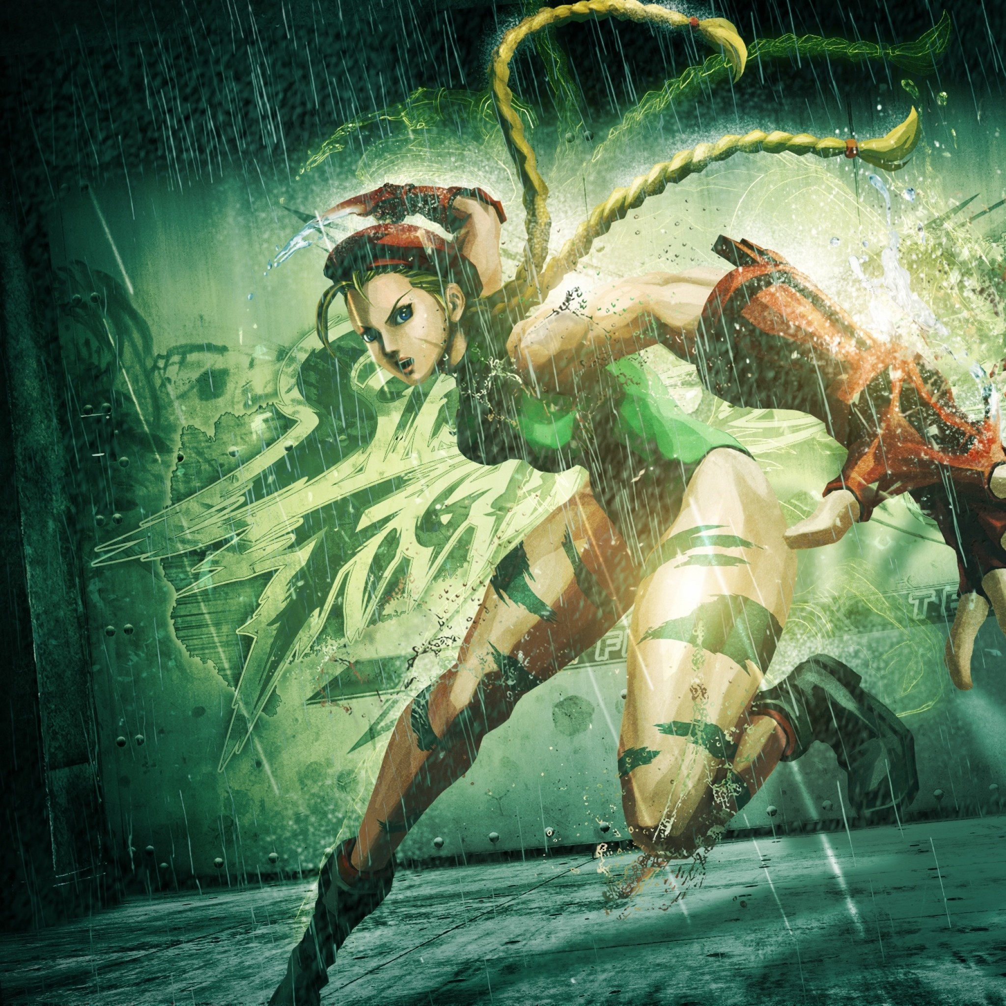 2048x2048  Wallpaper street fighter x tekken, cammy, girl, legs, tattoo, hand