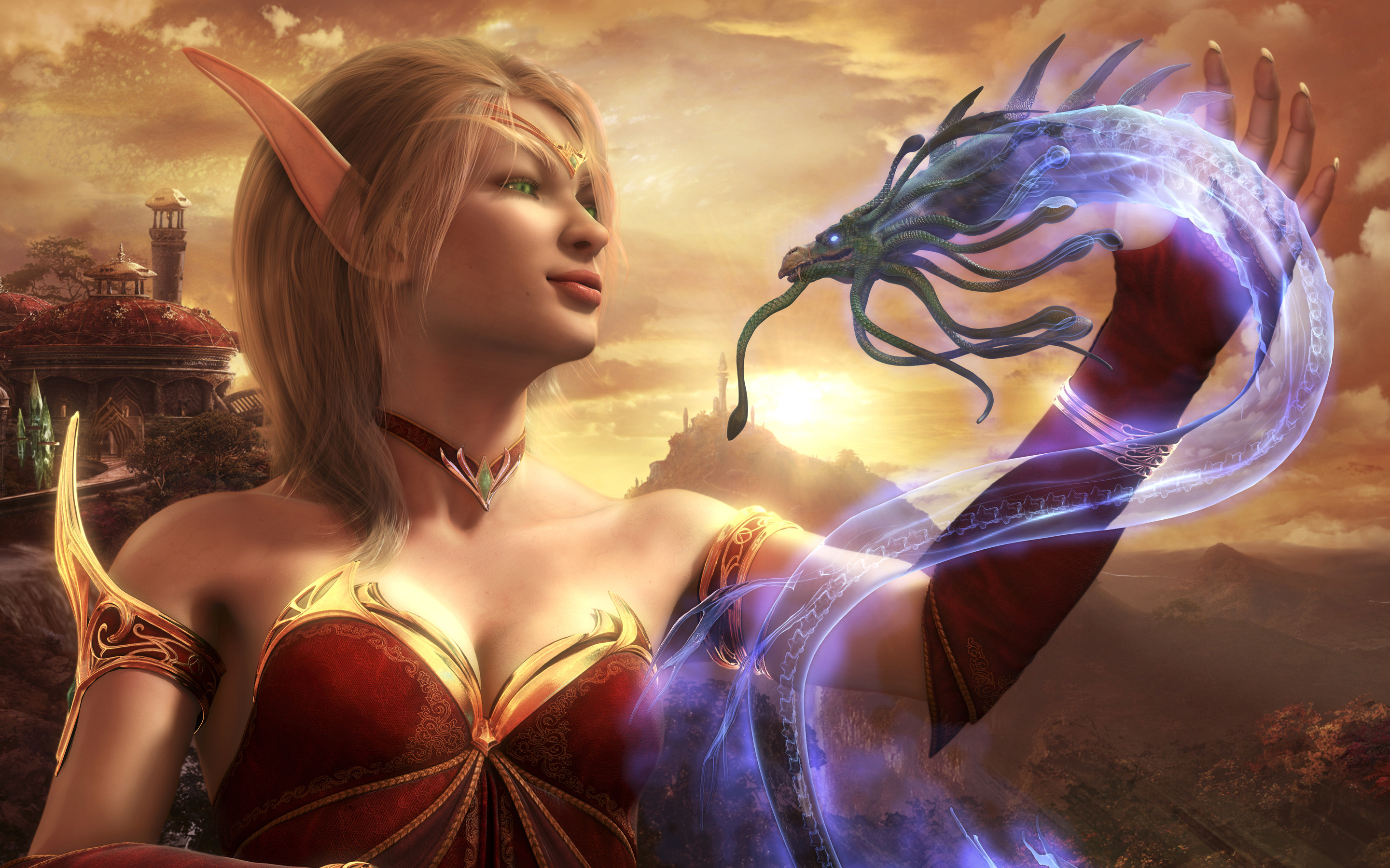 2880x1800 Blood Elf World Of Warcraft Wallpapers HD Wallpapers