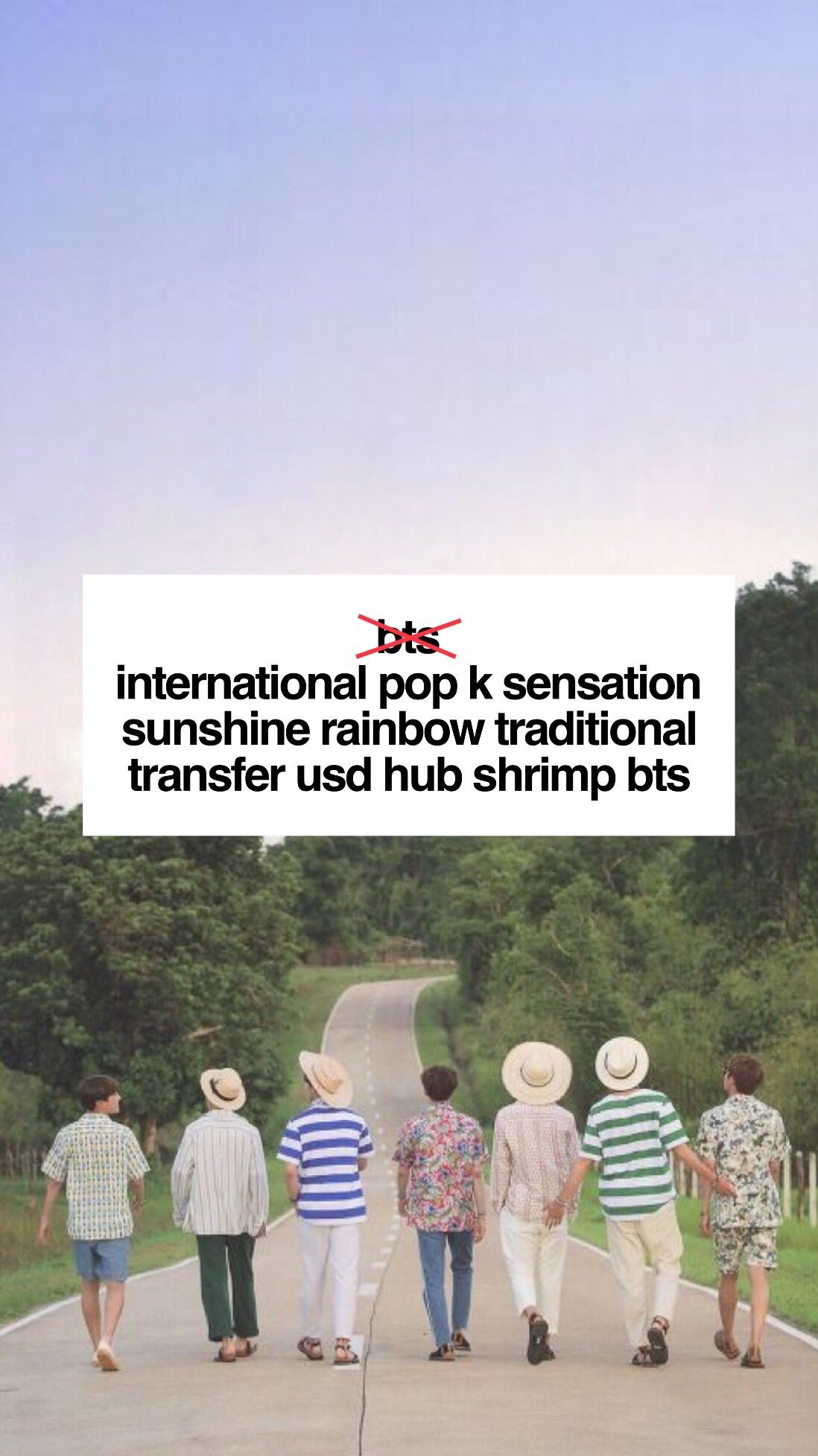 1098x1955 BTS WALLPAPER International Pop K Sensation Sunshine Rainbow Traditional  Transfer USD Hub Shrimp âï¸