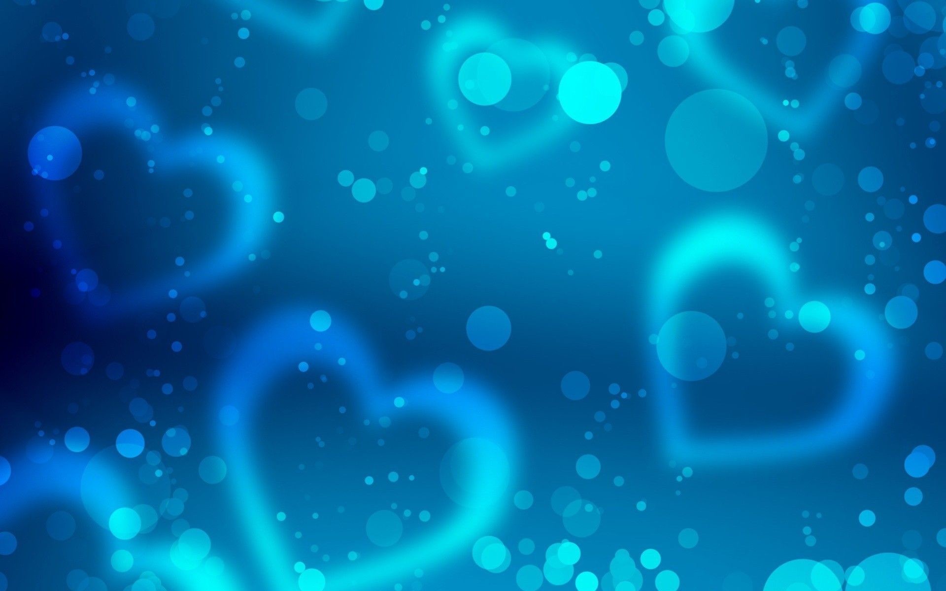 1920x1200 Blue hearts background