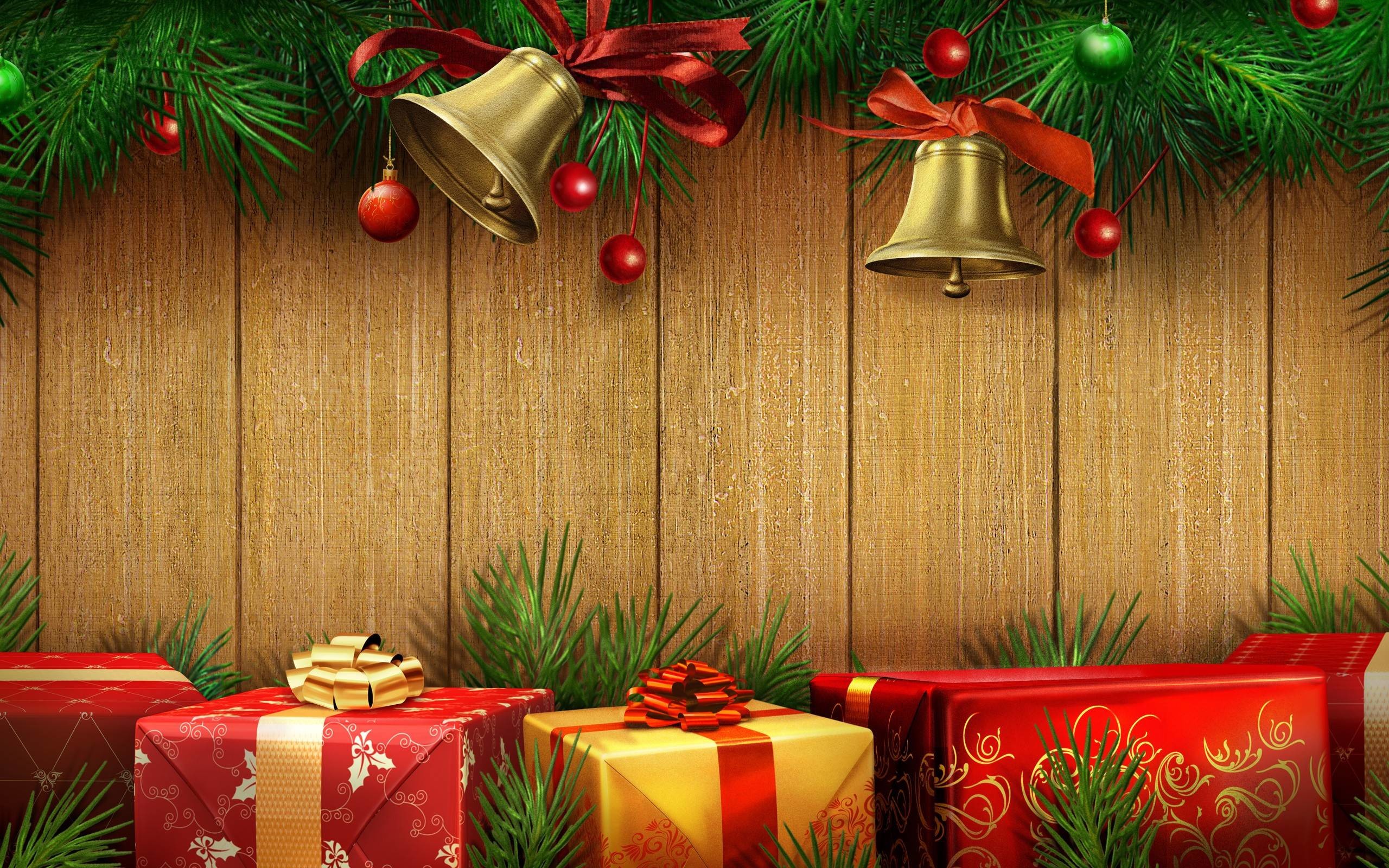2560x1600 Christmas Gift Backgrounds Wallpaper