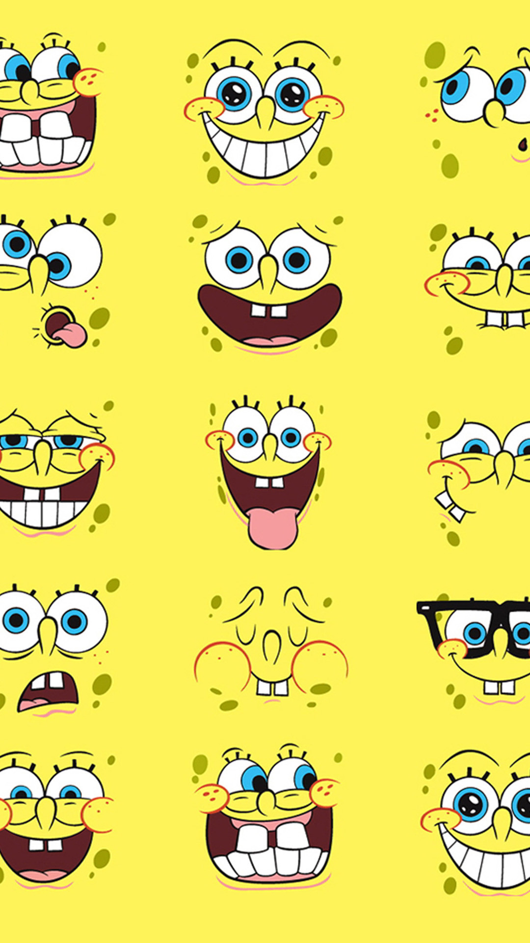 1080x1920 Spongebob faces Htc One M8 wallpaper