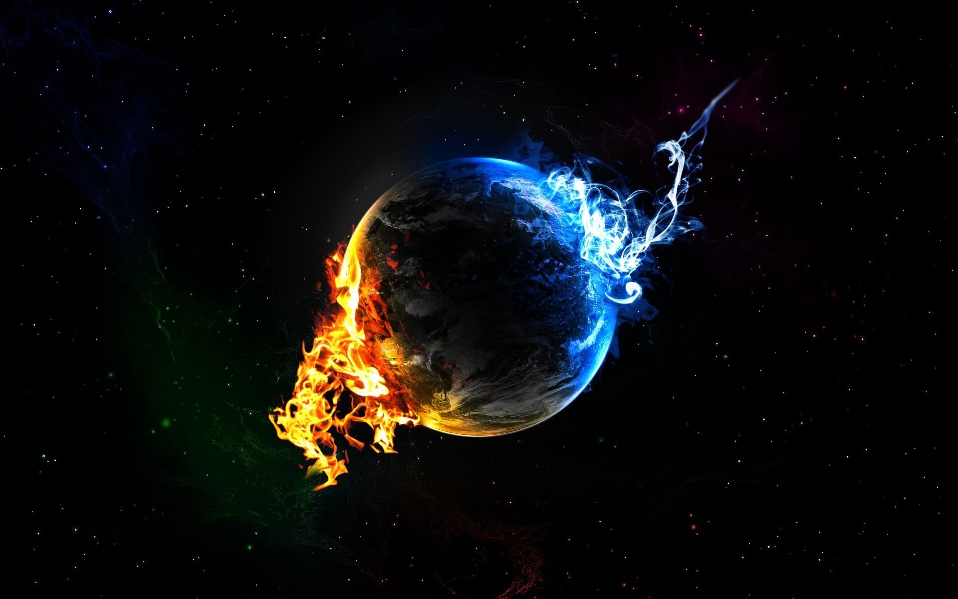 1920x1200 Fire And Ice Wallpaper Desktop Background