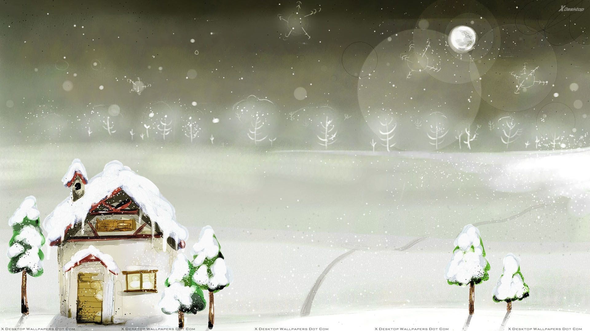 1920x1080 You are viewing wallpaper titled "Snowfall ...