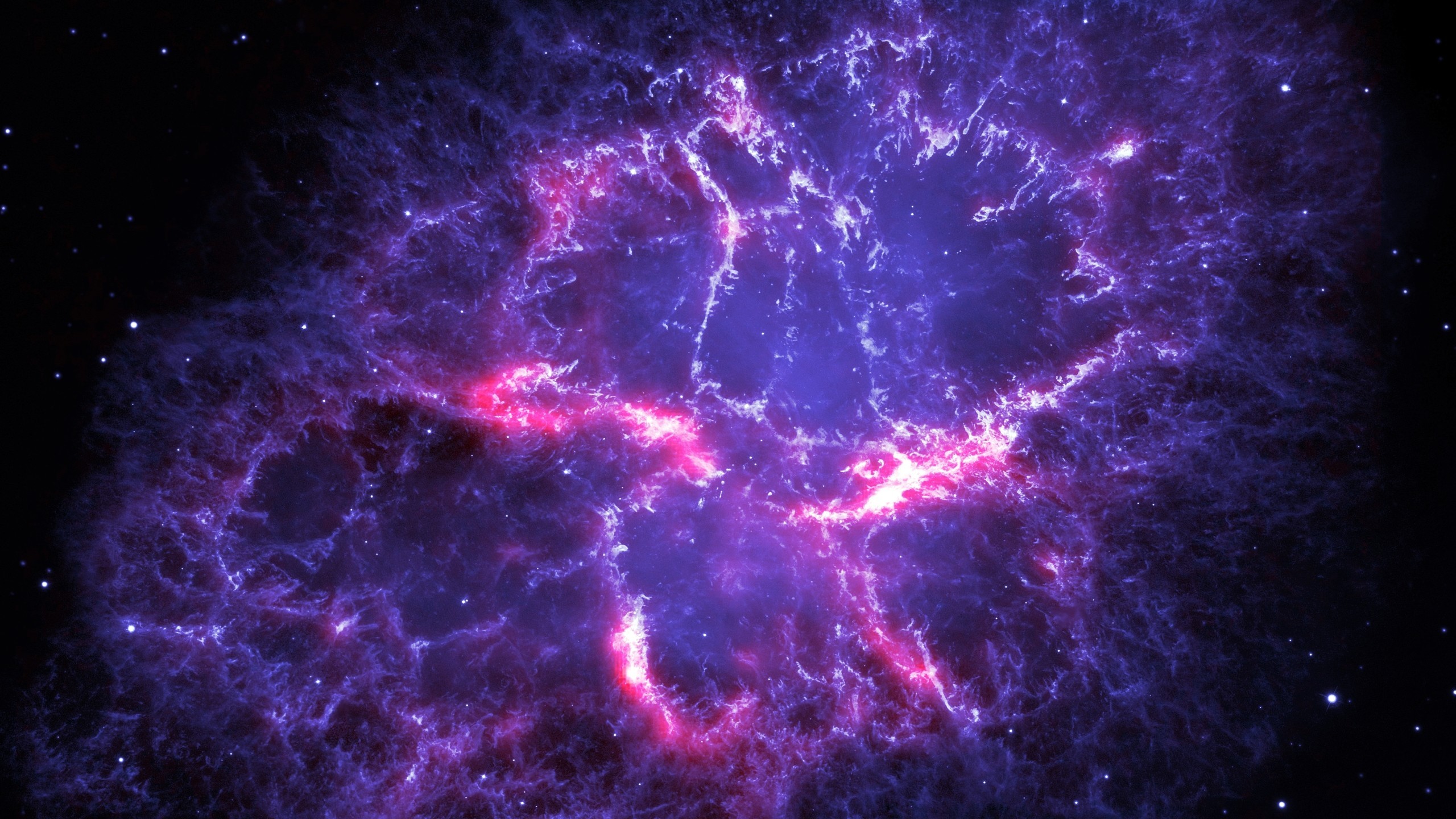 2560x1440 Galaxy Dark Purple Star Wallpaper