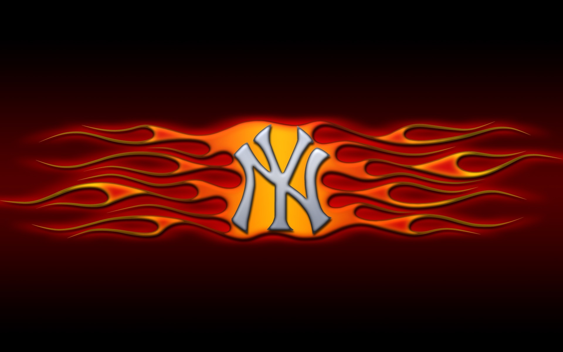 1920x1200 Wallpaper Ny, Logo, Flames, Orange, Black