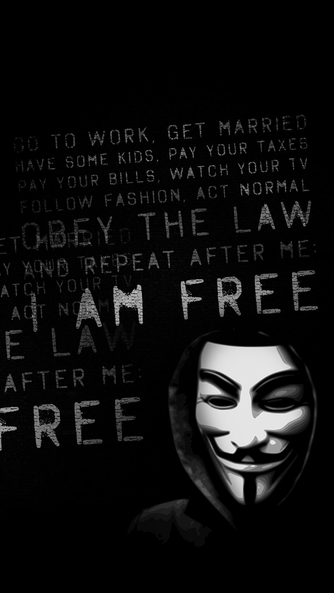 1080x1920 Anonymous HD Wallpaper For Your Mobile Phone