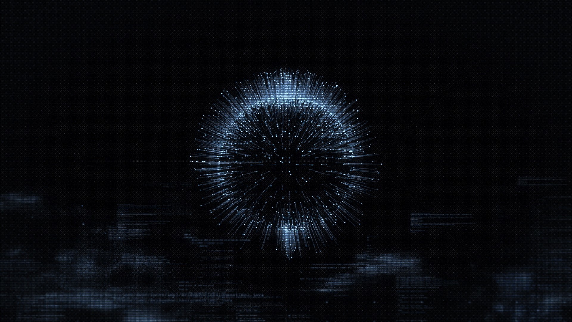1920x1080 digital art night minimalism internet deep web dark background sphere  fireworks midnight event darkness recreation black
