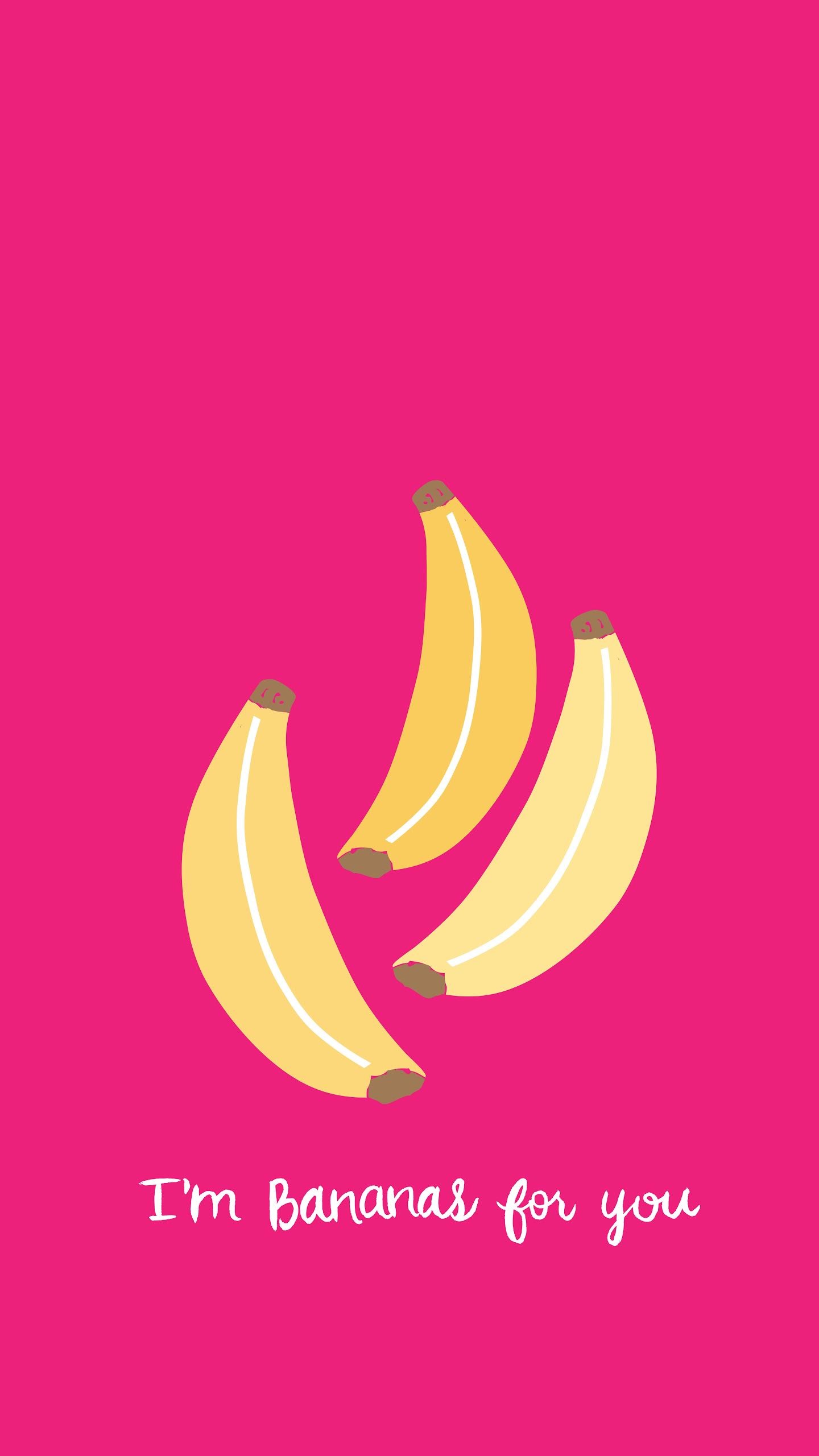 1440x2560 Banana Love Pink iPhone Wallpaper @PanPins