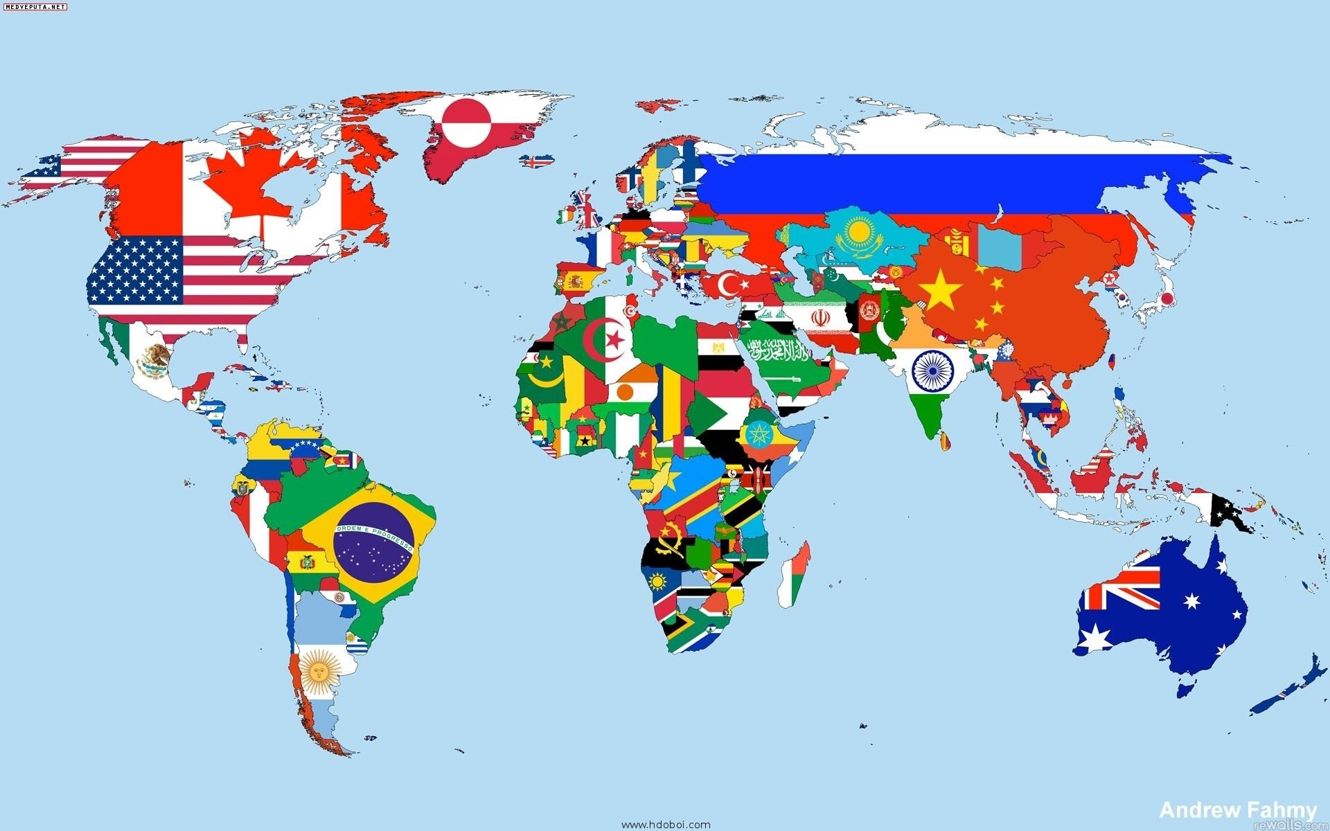 1920x1200 World Map Flags 820750 ...