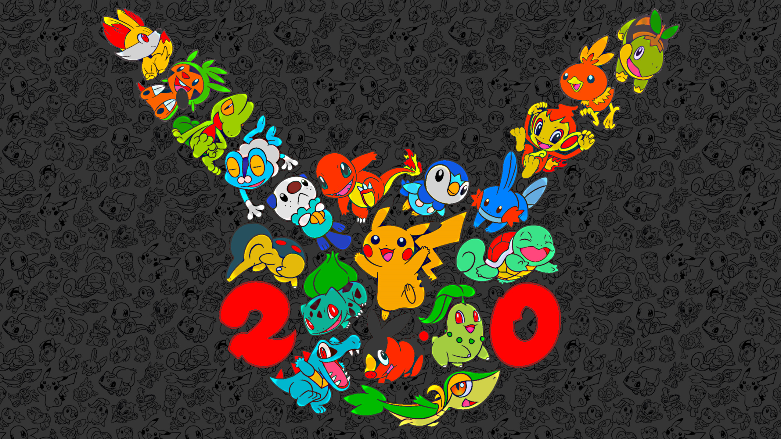 2560x1440 Pokemon 20th Anniversary Wallpapers