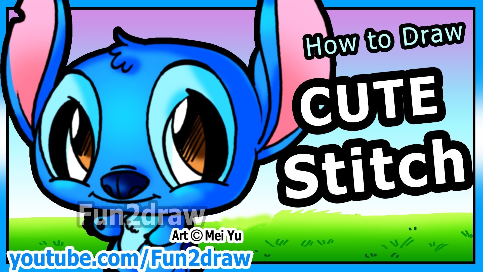 1920x1080 How to Draw Cartoon Characters - Disney Stitch - Fun2draw Easy Art Lessons  - YouTube