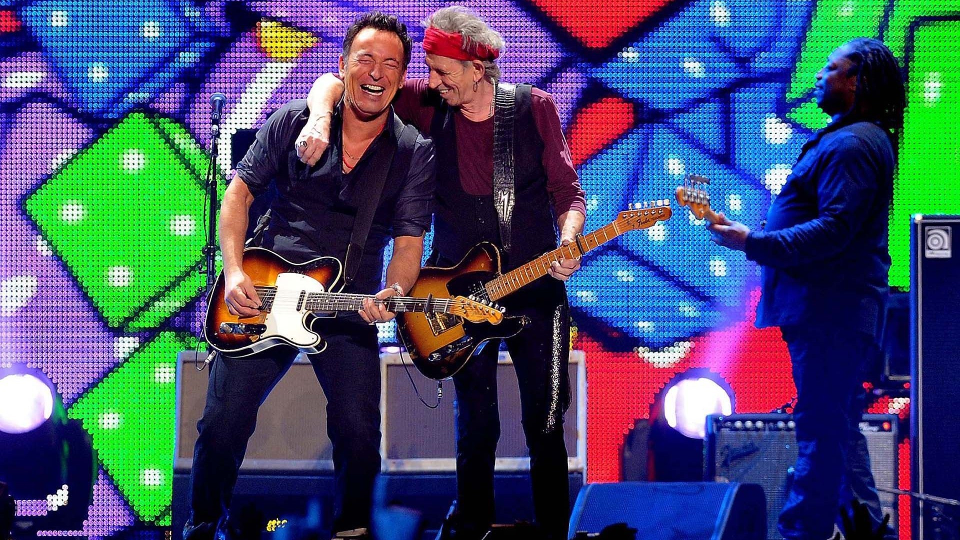 1920x1080 Bruce Springsteen with Keith Richards wallpaper