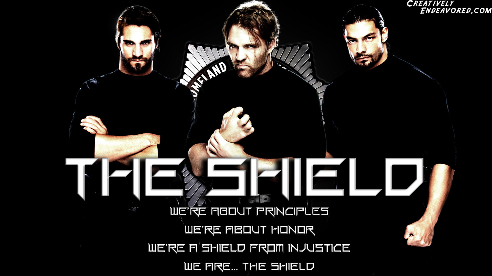 1920x1080 Wallpaper Wednesday: The Shield Wallpaper v2 (Dean Ambrose, Seth Rollins &  Roman Reigns)