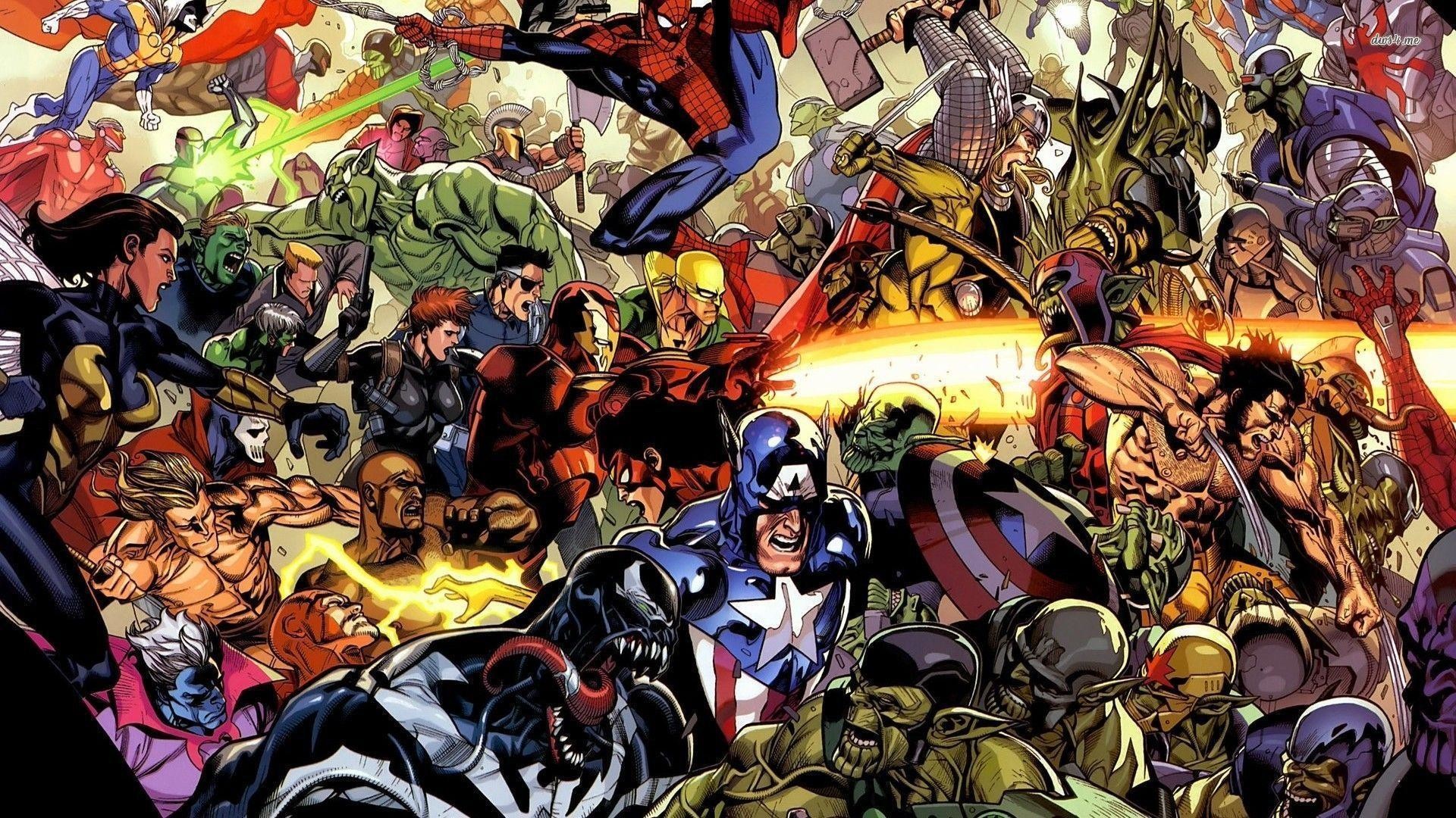 1920x1080 Pix For > All Marvel Superheroes Wallpaper