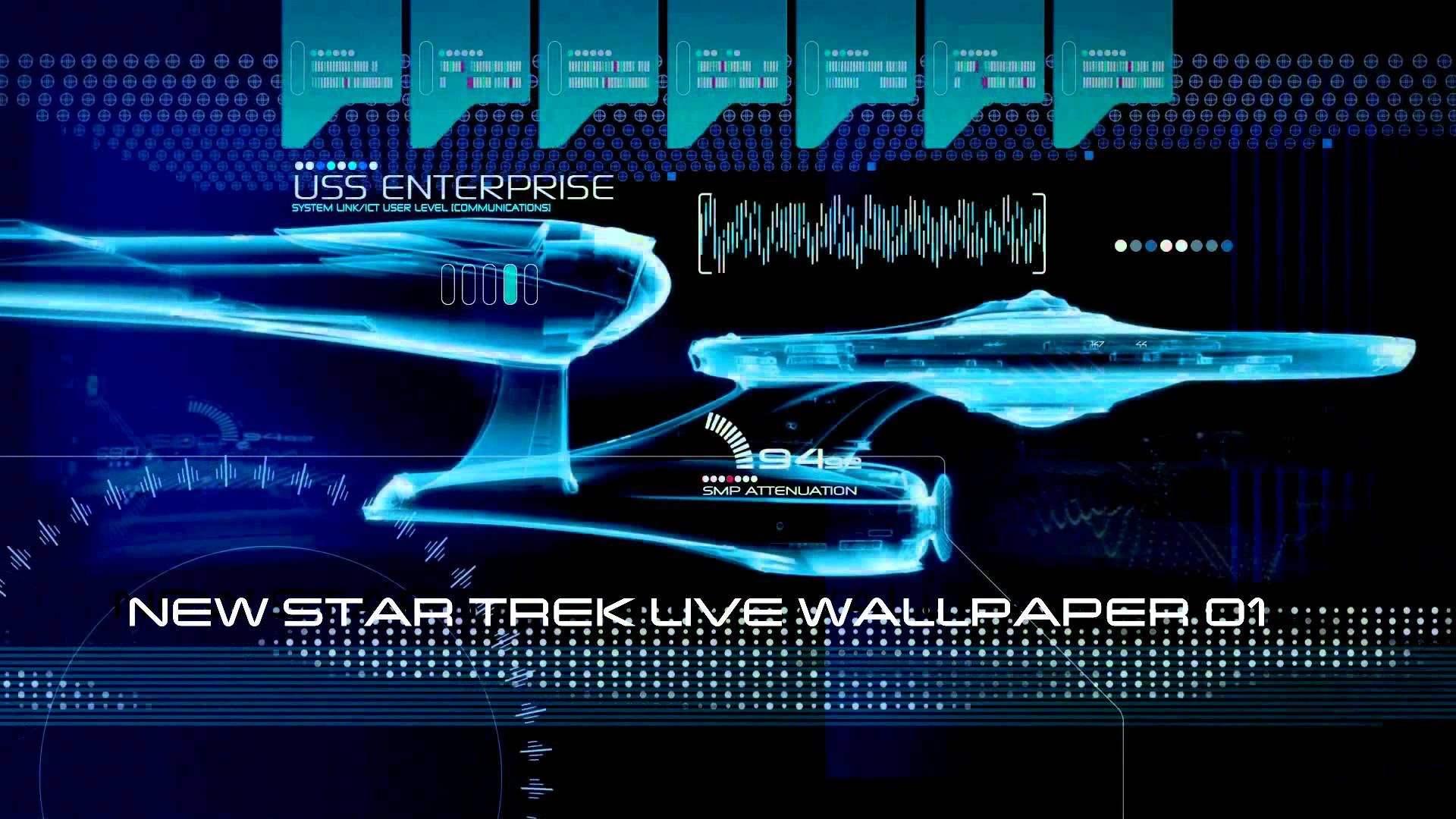 1920x1080 Uss Enterprise Interesting New Star Attenuation Lines Star Trek Live  Wallpaper Processing Blue Navy Darkness New Star