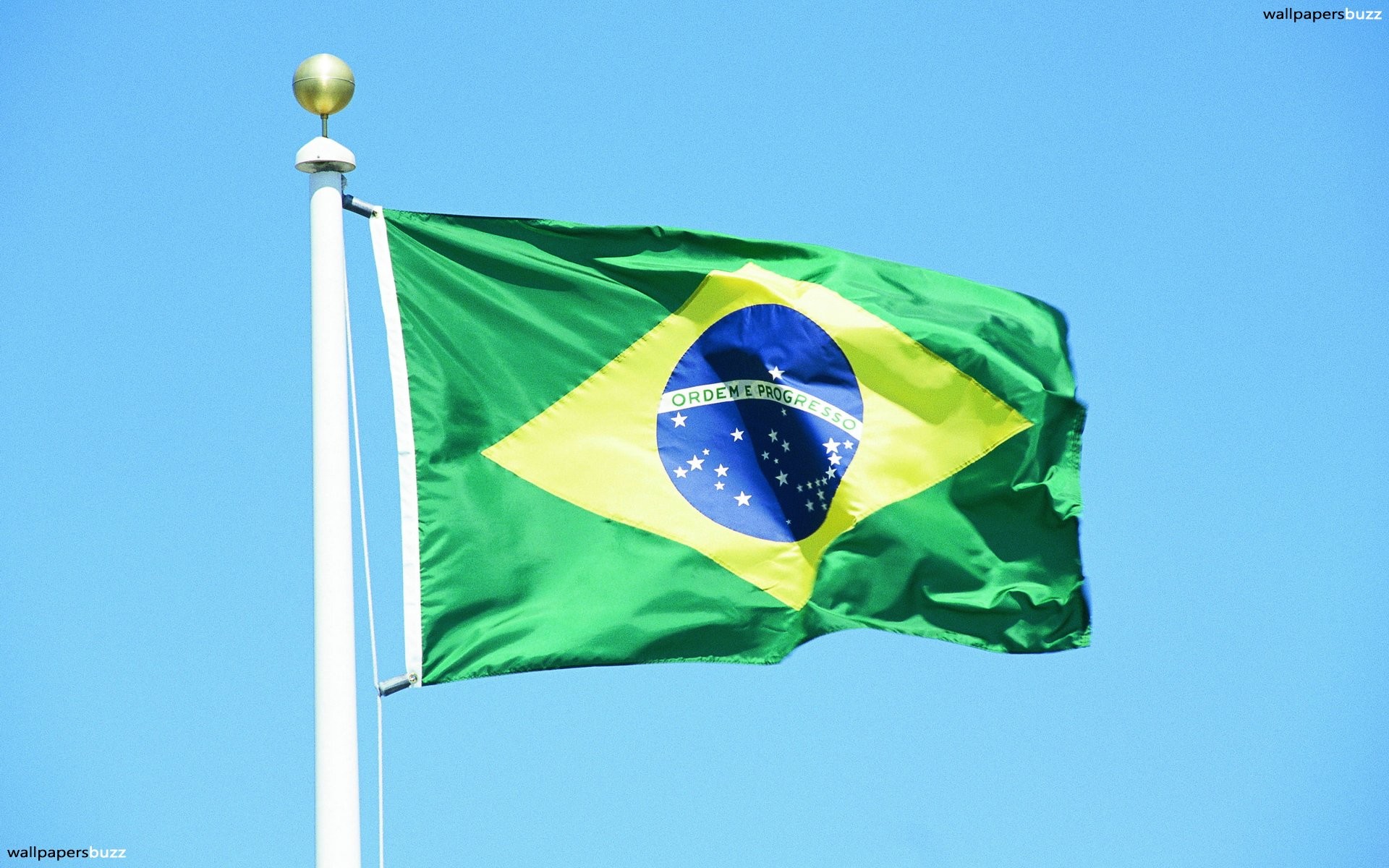 1920x1200 The flag of Brazil