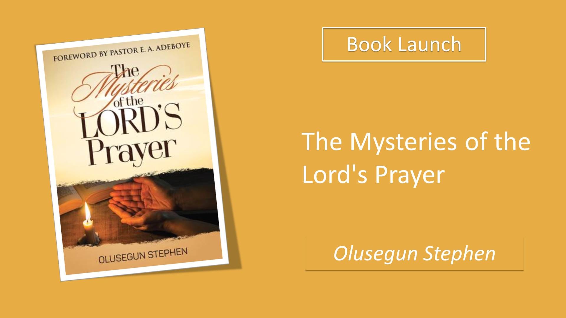 1920x1080 The Mysteries of the Lord's Prayer--Book launch