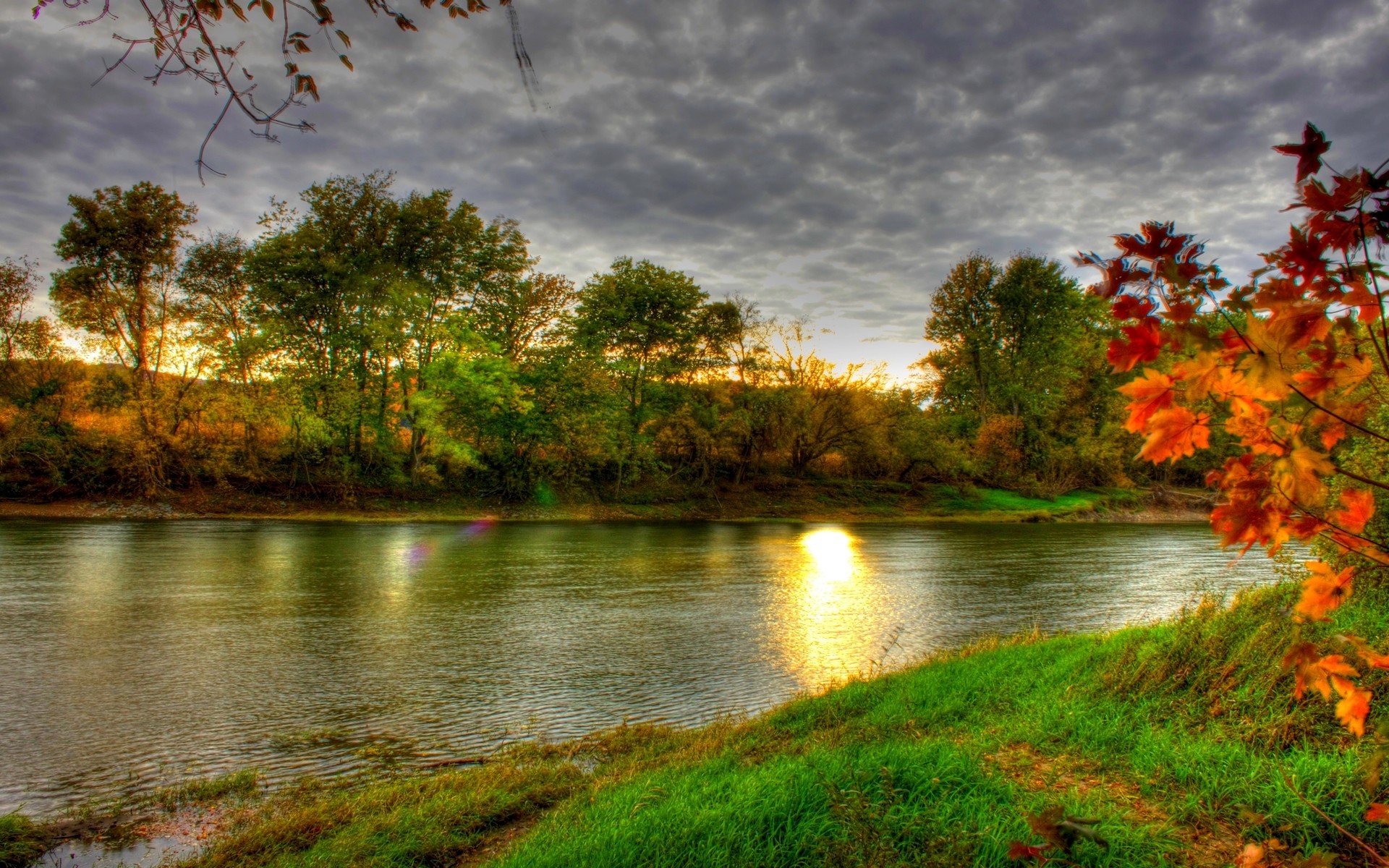 1920x1200 wallpaper.wiki-Autumn-River-Background-for-PC-PIC-