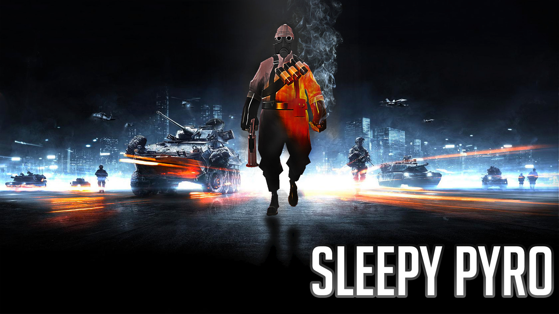 1920x1080 ... Blast from the past:Sleepy Pyro Wallpaper by DazzioN