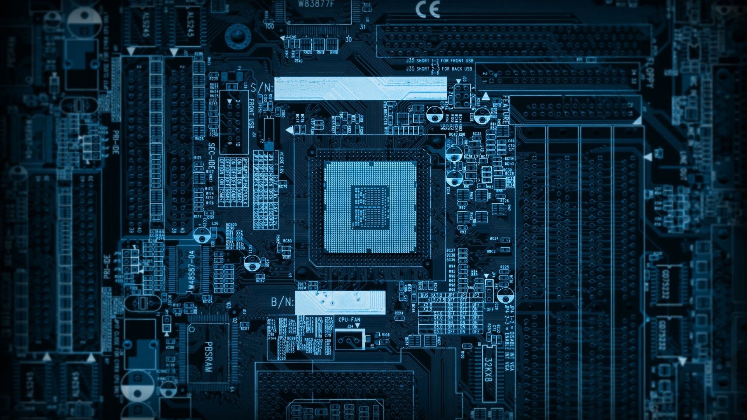 2560x1440 Preview wallpaper chip, computer, microchip, processor 