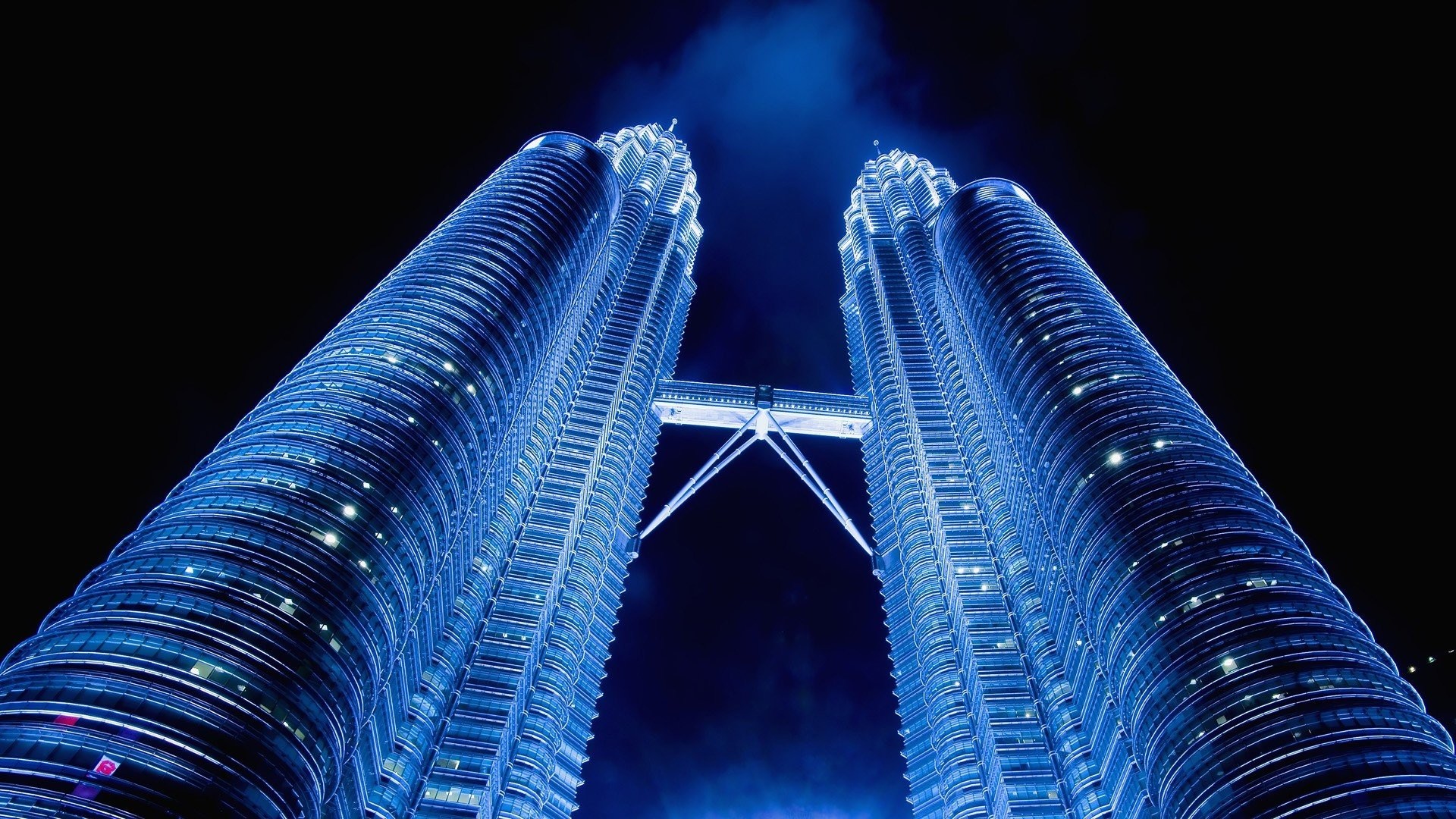 1920x1080 architecture, Building, Petronas Towers, Tower, Modern, Worms eye view,  Night, Malaysia Wallpapers HD / Desktop and Mobile Backgrounds