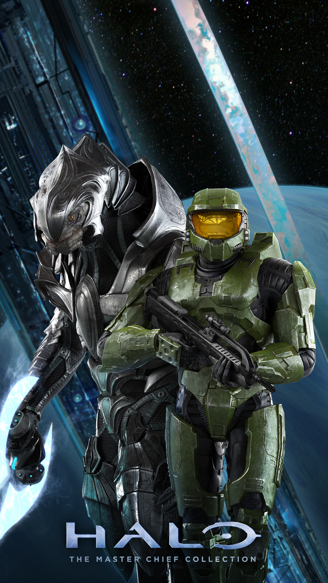 1080x1920 These two screen and mobile wallpapers feature a Halo ring along with .
