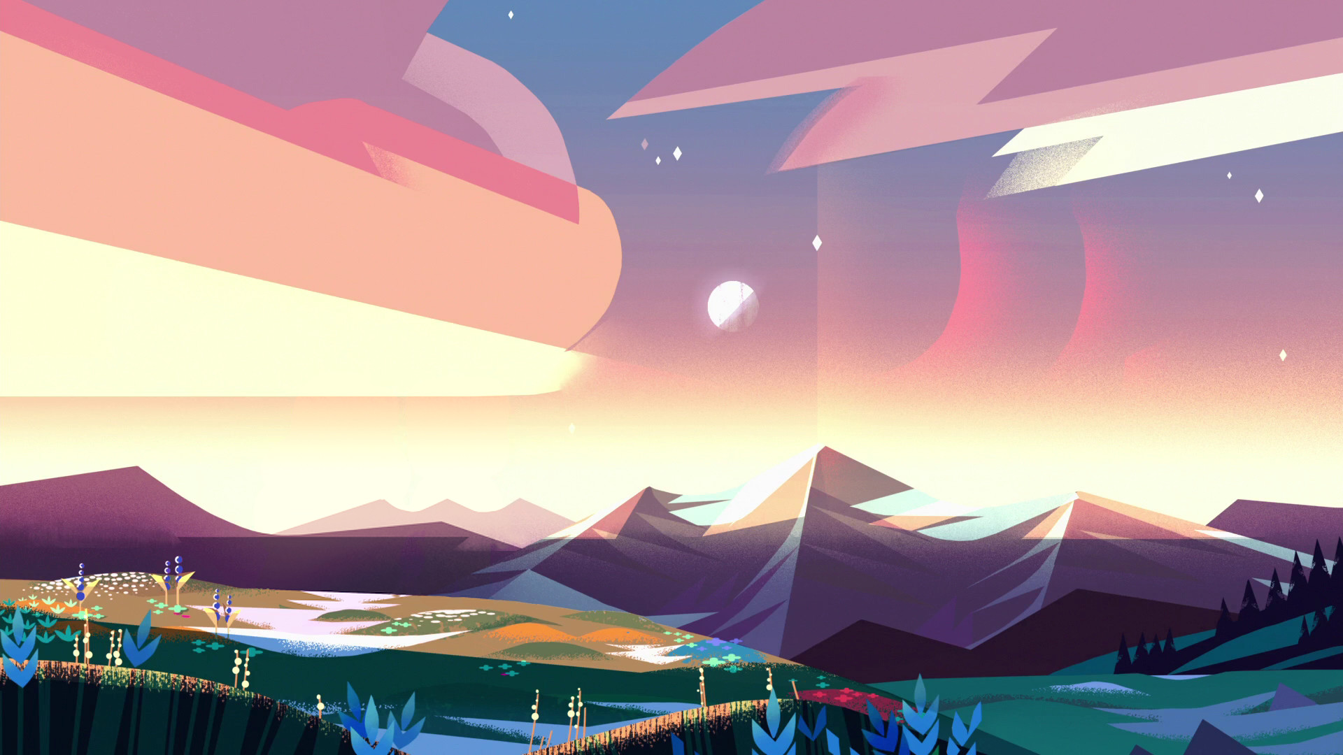 1920x1080 These are some of the backgrounds I did for Steven Universe "the answer".  I'm also super excited to be teaming up with to do a little more with this  special ...