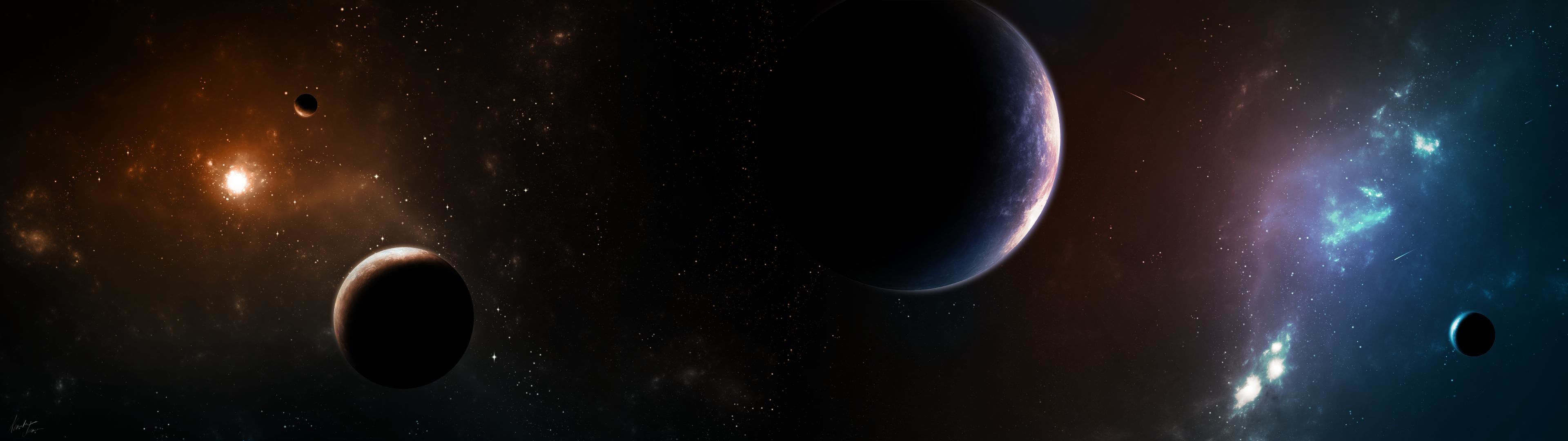 3840x1080 My updated dual monitor wallpaper collection - mostly space themed