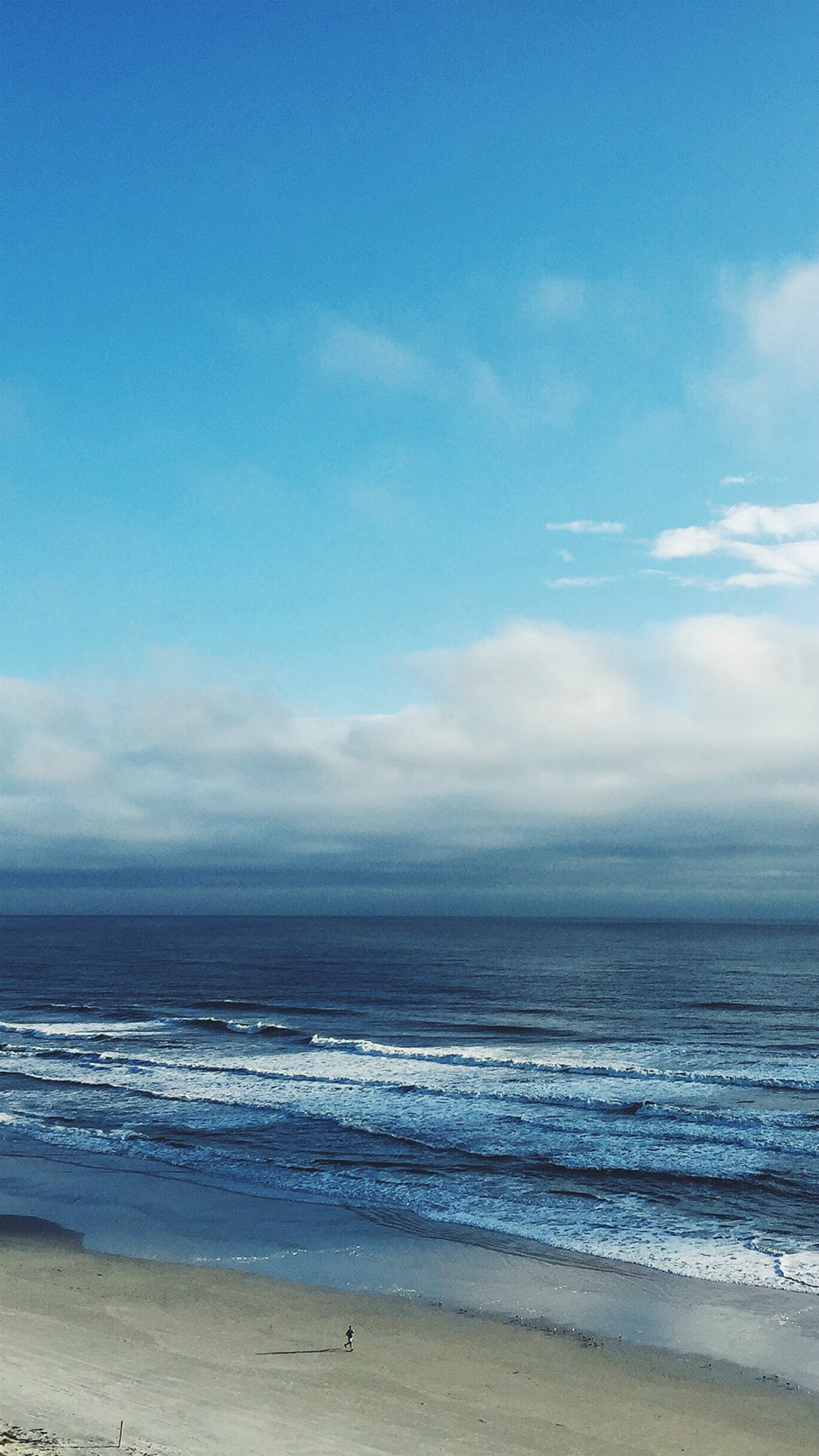 1080x1920 Ocean Blue Sky Cloud Nature #iPhone #6 #plus #wallpaper