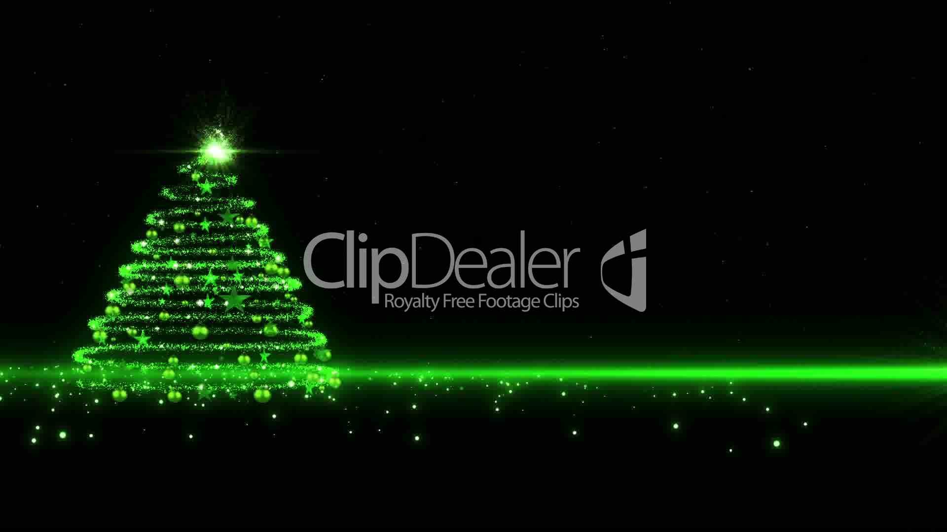 1920x1080 Clips. Green lights Christmas Tree background ...
