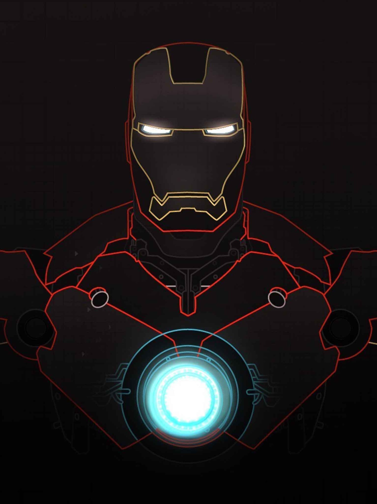 1537x2051 Iron Man iPad wallpaper