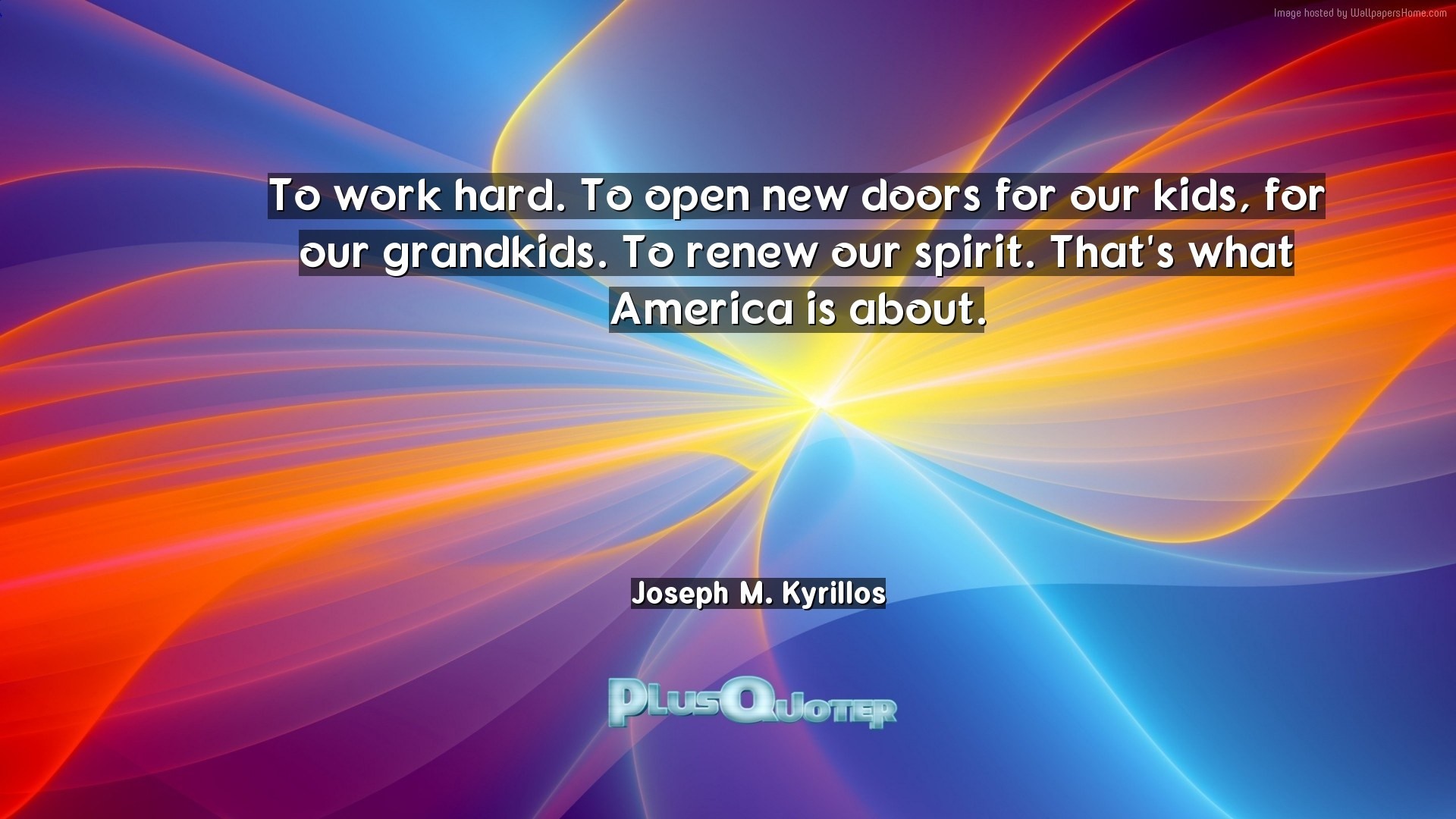 1920x1080 Download Wallpaper with inspirational Quotes- "To work hard. To open new  doors for