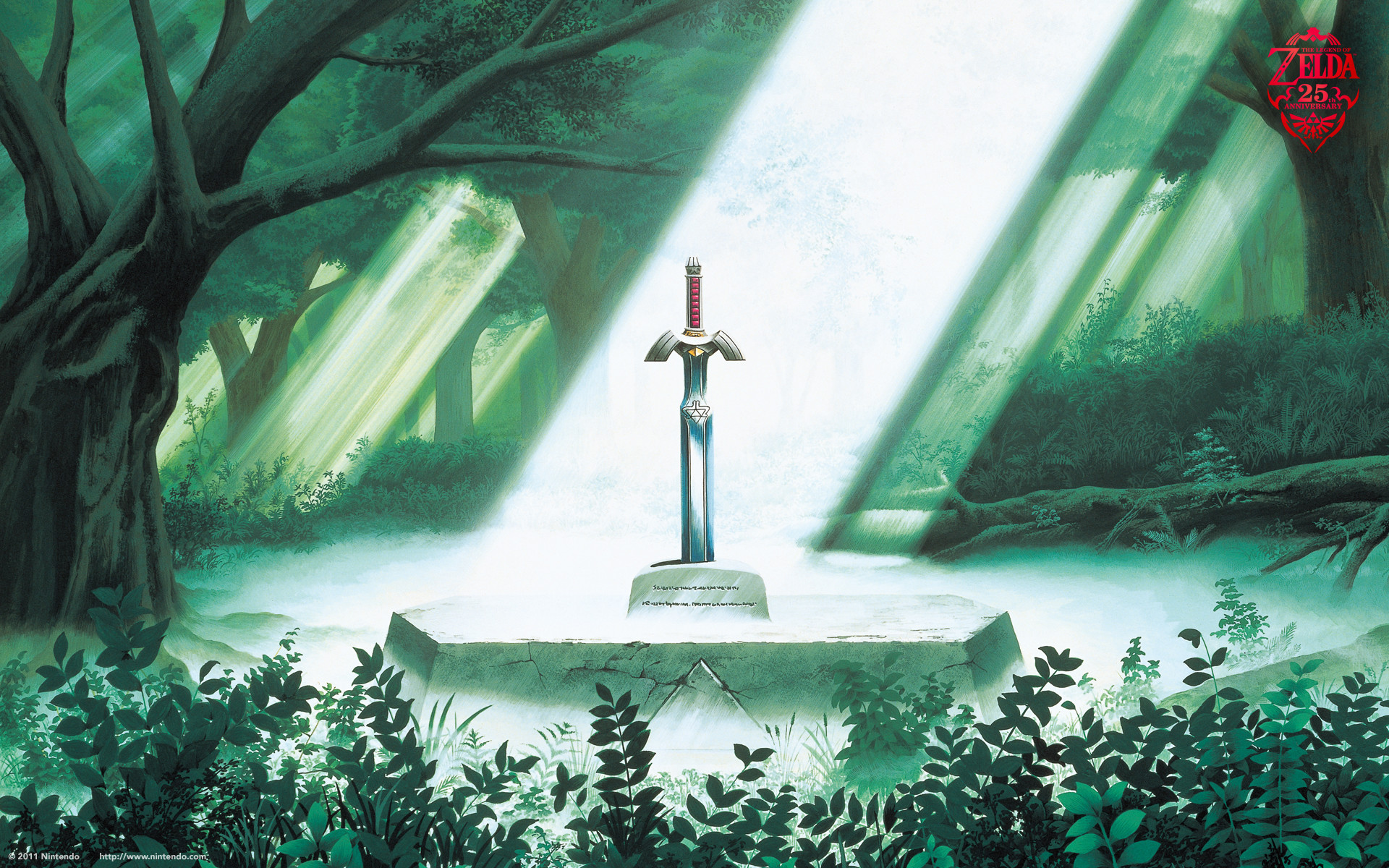 1920x1200 The Legend of Zelda Wallpaper (Link to the Past) – The Master Sword Rests  In The Lost Woods