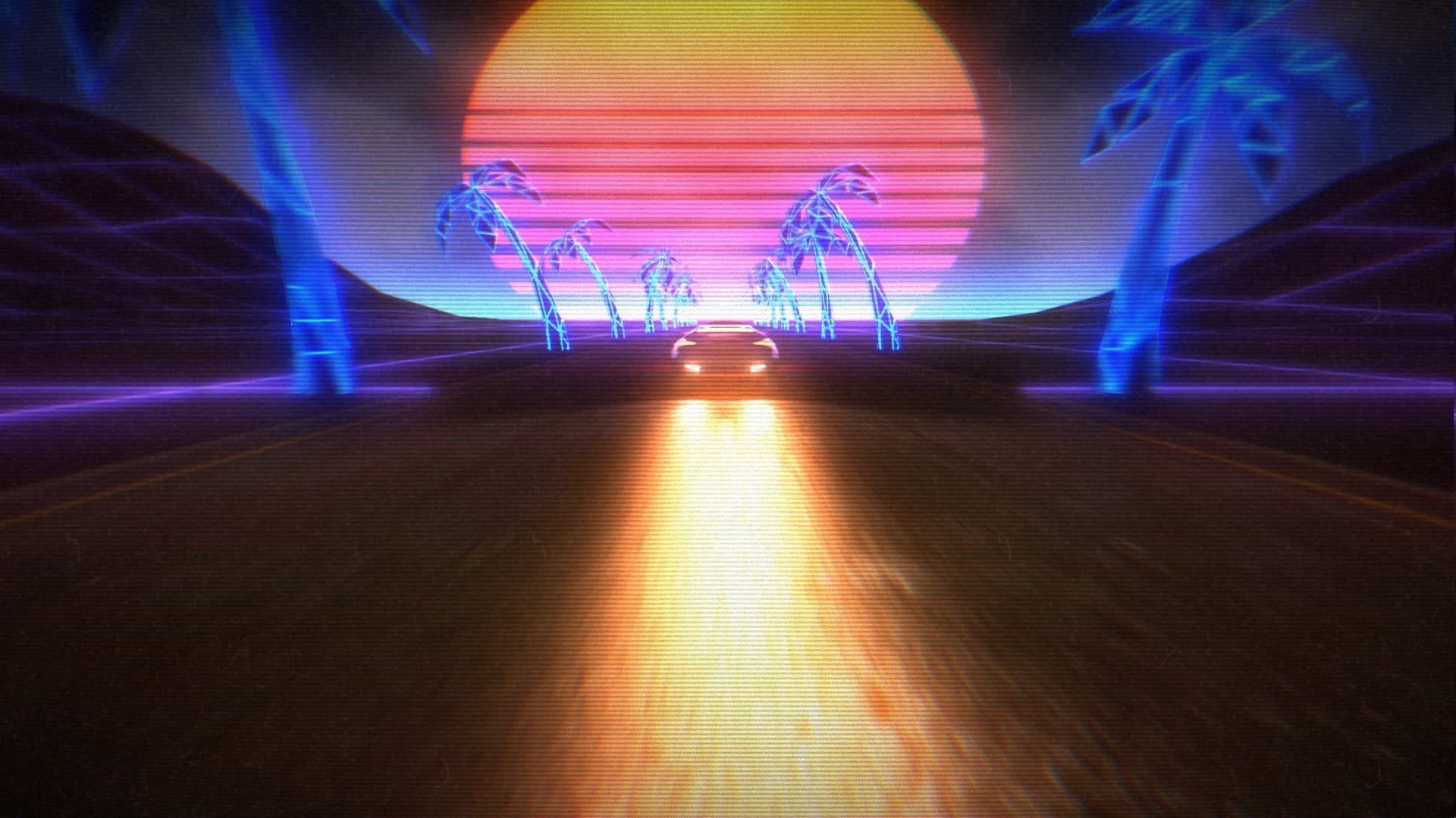 1920x1080 New Retro Wave, Synthwave, 1980s, Neon, Car, Retro Games Wallpapers HD /  Desktop and Mobile Backgrounds