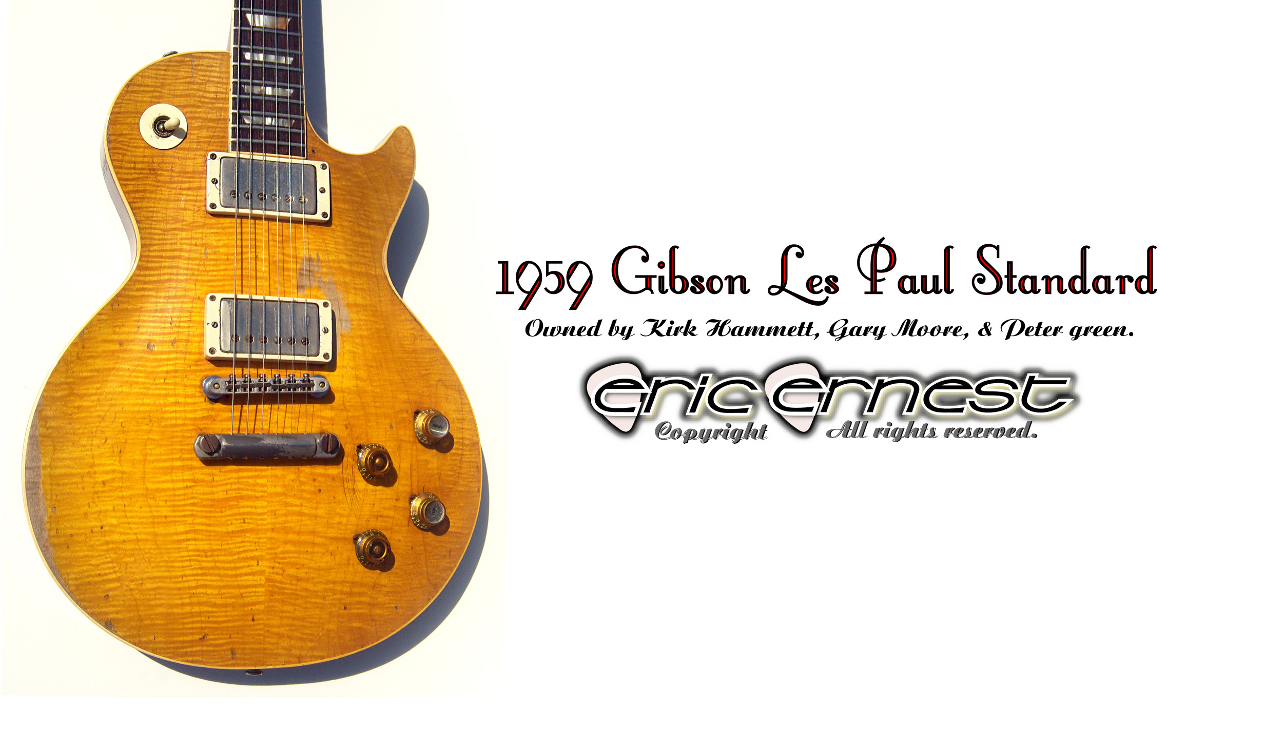 2500x1421 1959 Gibson Les Paul Standard guitar Peter Green Gary Moore Kirk Hammett  Metallica wallpaper. 1400 X 2500.